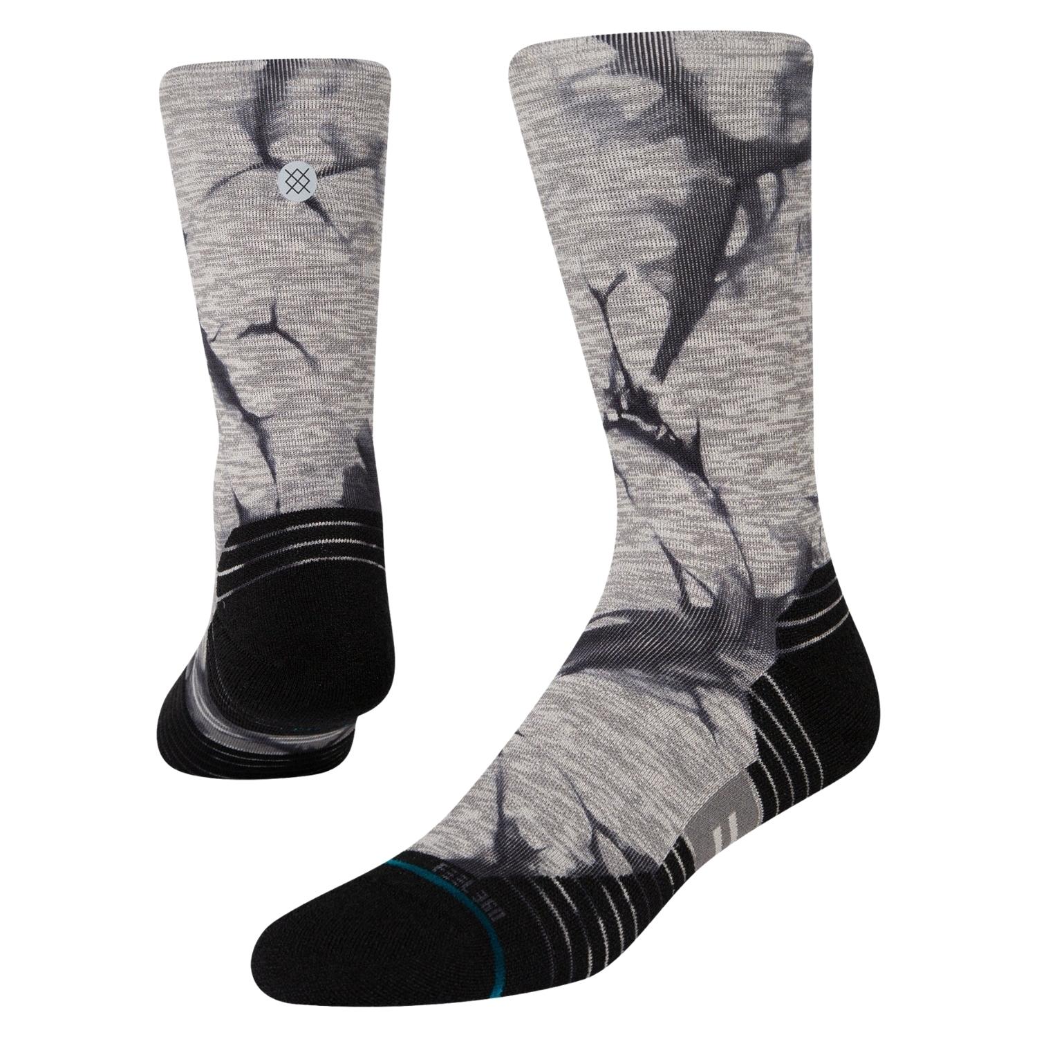 Stance Dissipate Performance Socks - Grey - Mens Running/Training Socks by Stance