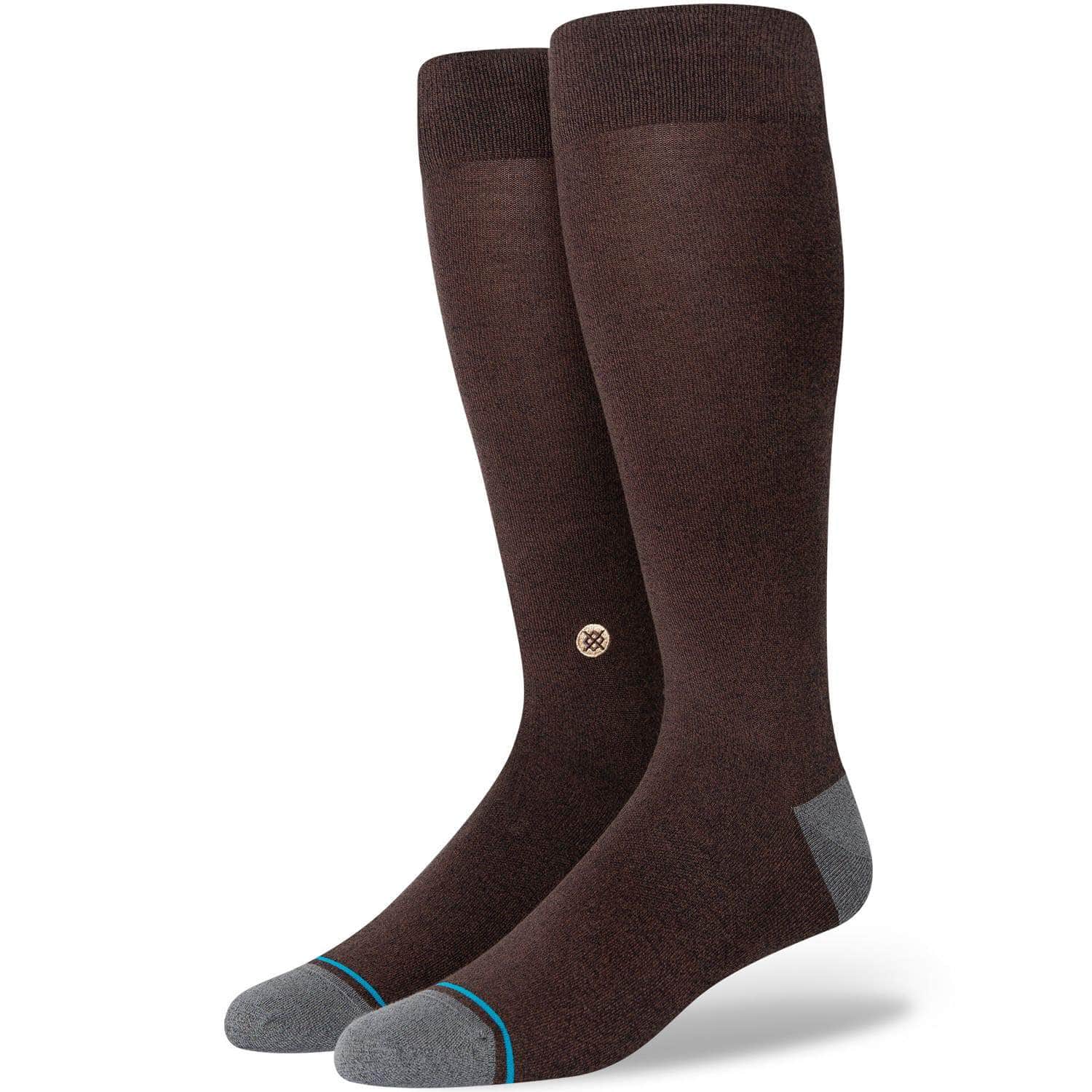Stance Draper Over Calf Dress Socks - Brown - Unisex Over the Calf Dress Socks by Stance L (UK8-12.5)
