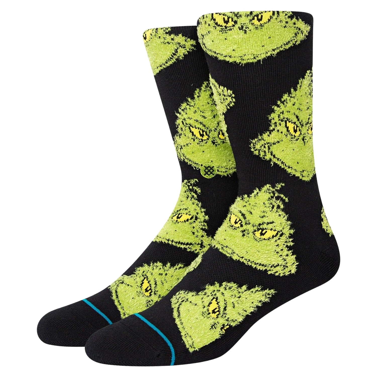 Stance Grinch Mean One Socks - Black - Unisex Crew Length Socks by Stance