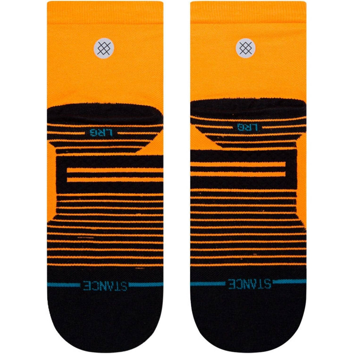 Stance Hiatus QTR Quarter Performance Socks - Neon Orange - Unisex Running/Training Socks by Stance