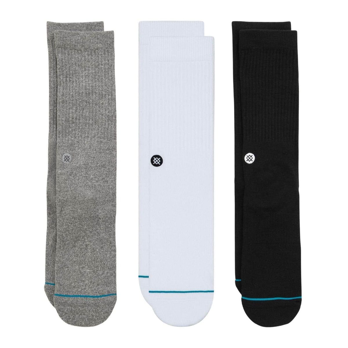 Stance Icon Socks (3 Pack) Multi - Mens Crew Length Socks by Stance