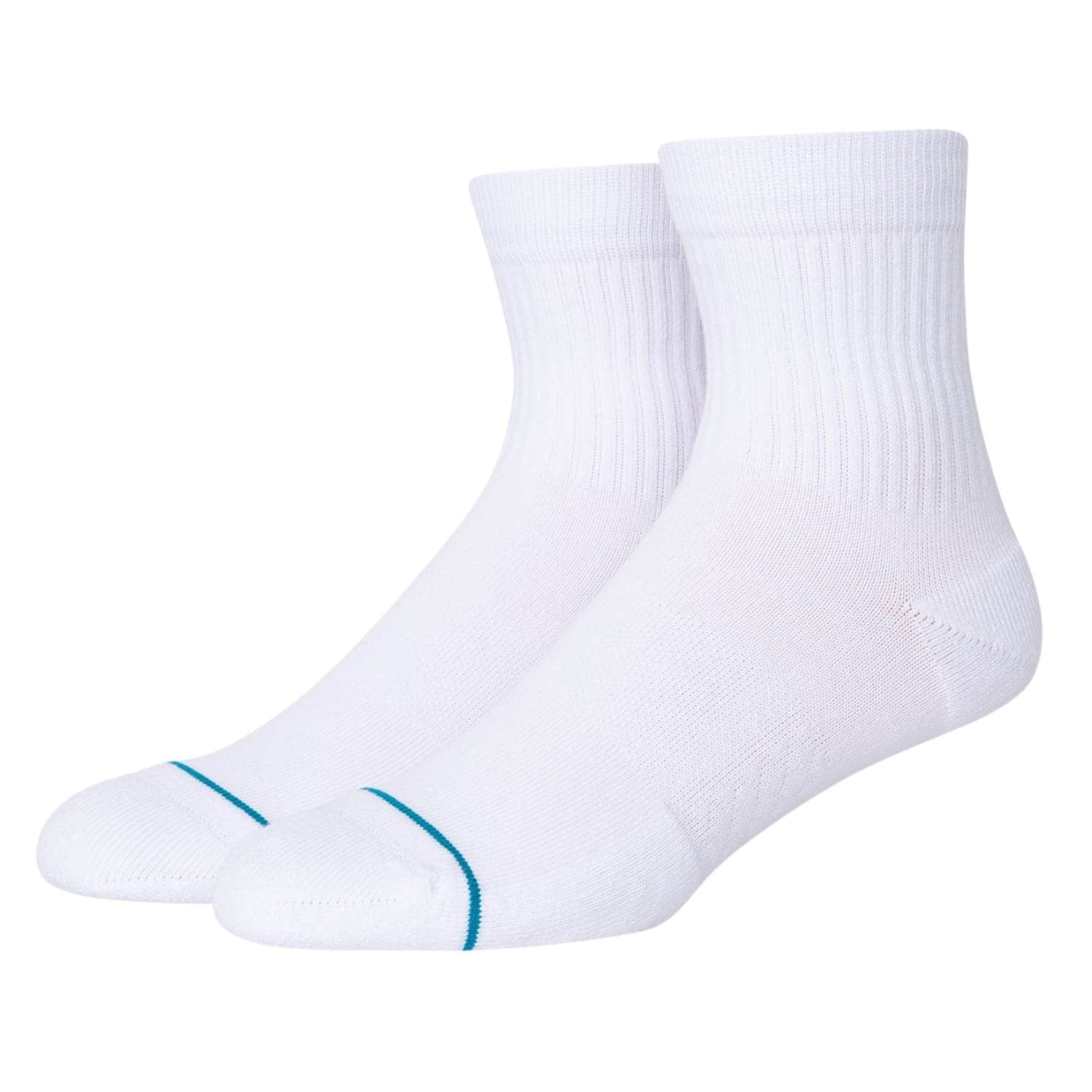Stance Icon Quarter Socks White - Mens Crew Length Socks by Stance
