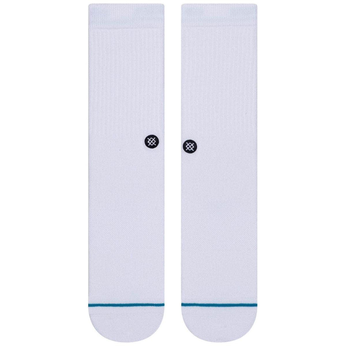Stance Icon Socks - White/Black - Mens Crew Length Socks by Stance