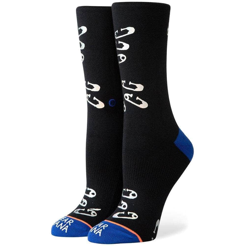 Stance Womens Safety Pinned Socks - Black - Womens Crew Length Socks by Stance