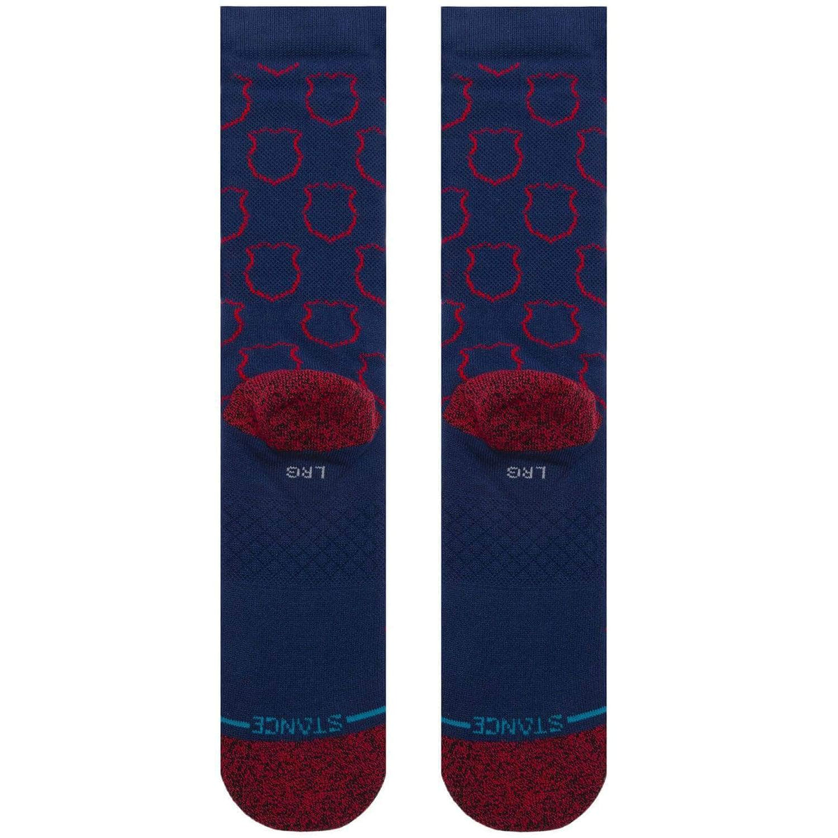 Stance X FC Barcelona FCB Crest Socks - Navy - Unisex Crew Length Socks by Stance