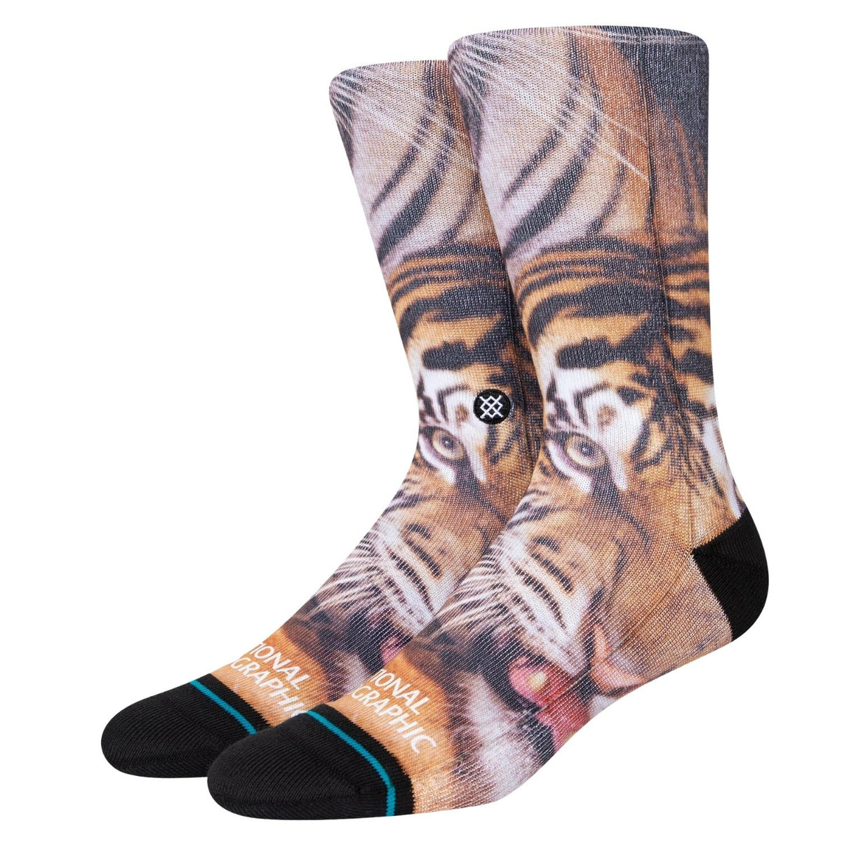 Stance X National Geographic Two Tigers Socks - Black - Mens Crew Length Socks by Stance L (UK8-12.5)