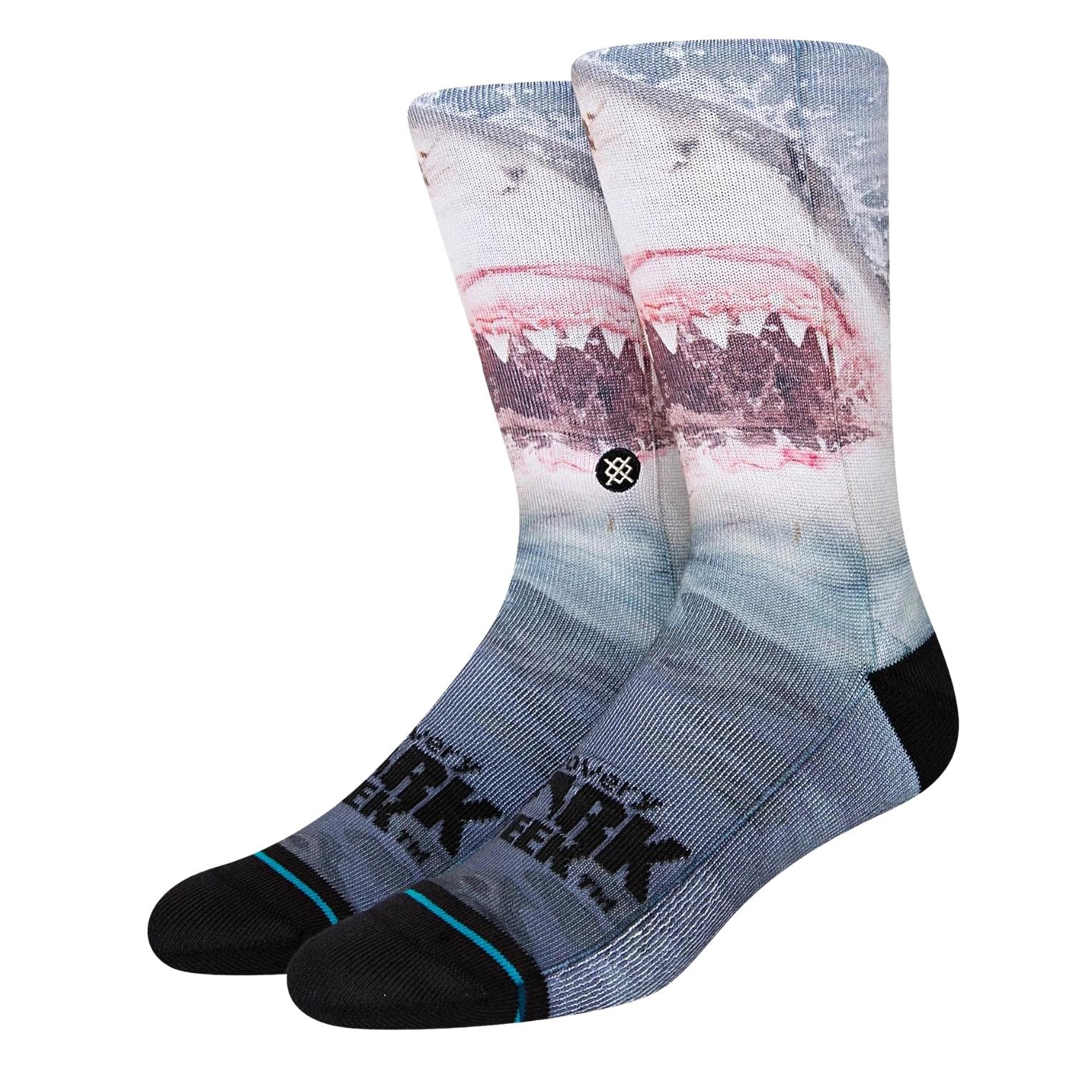 Stance x Shark Week Pearly Whites Socks - Blue - Unisex Crew Length Socks by Stance