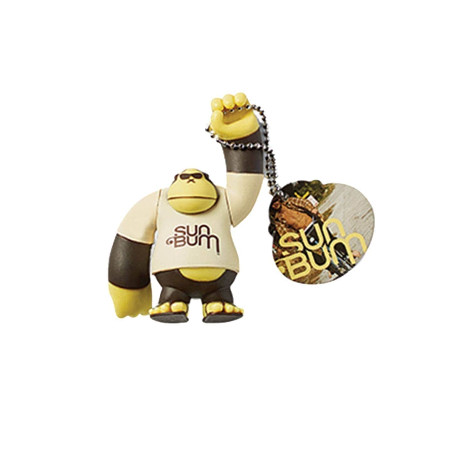 Sun Bum Lucky Bum Figure Keyring Accessory - Yellow - O/S (one size) - Keyring/Lanyard by Sun Bum