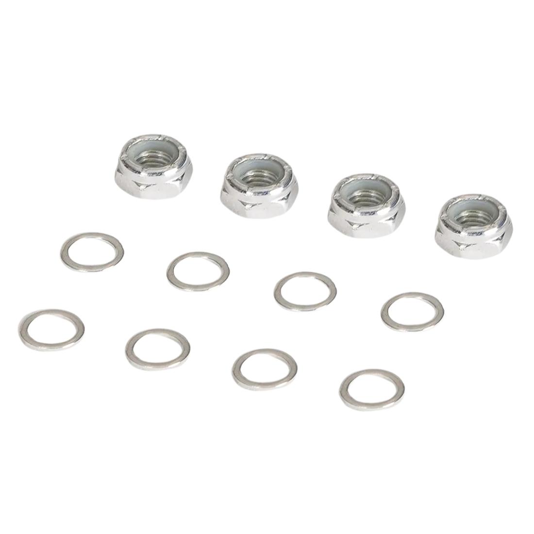 Sushi Axle Kit With Nuts And Washers - Silver