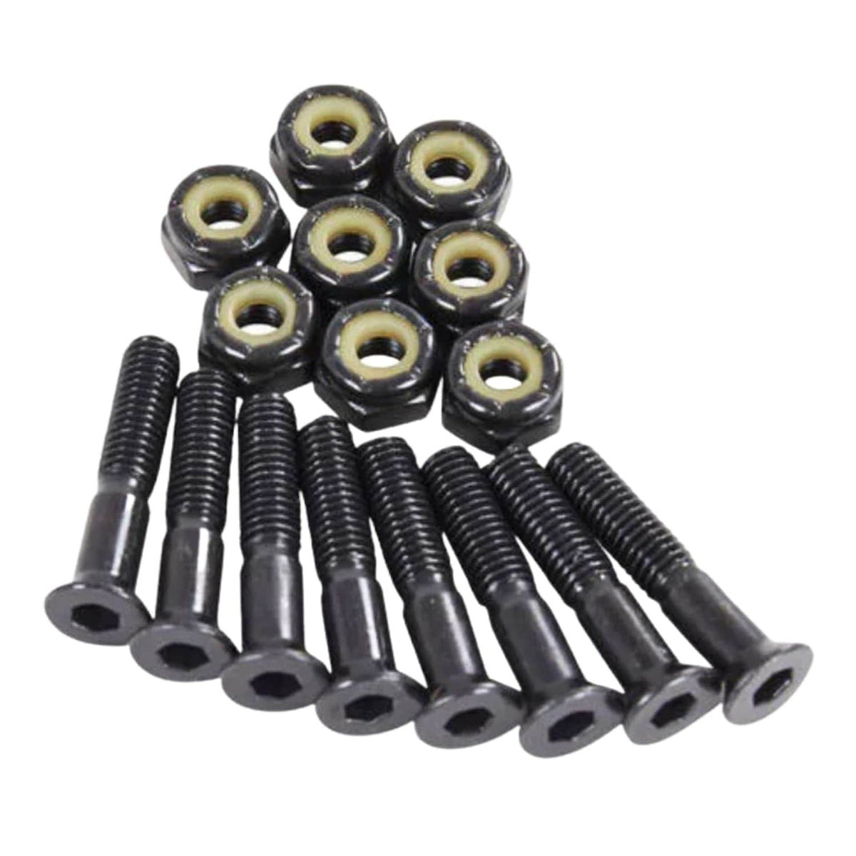 Sushi Loose Truck Bolts Set of 8 - Black - 1in - Skateboard Truck Bolts by Sushi 1 inch