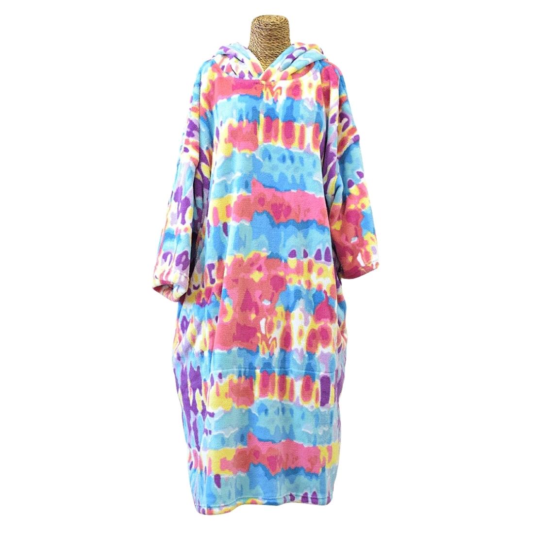 TLS Tools Adults Microfiber Poncho Beach Robe - Acid