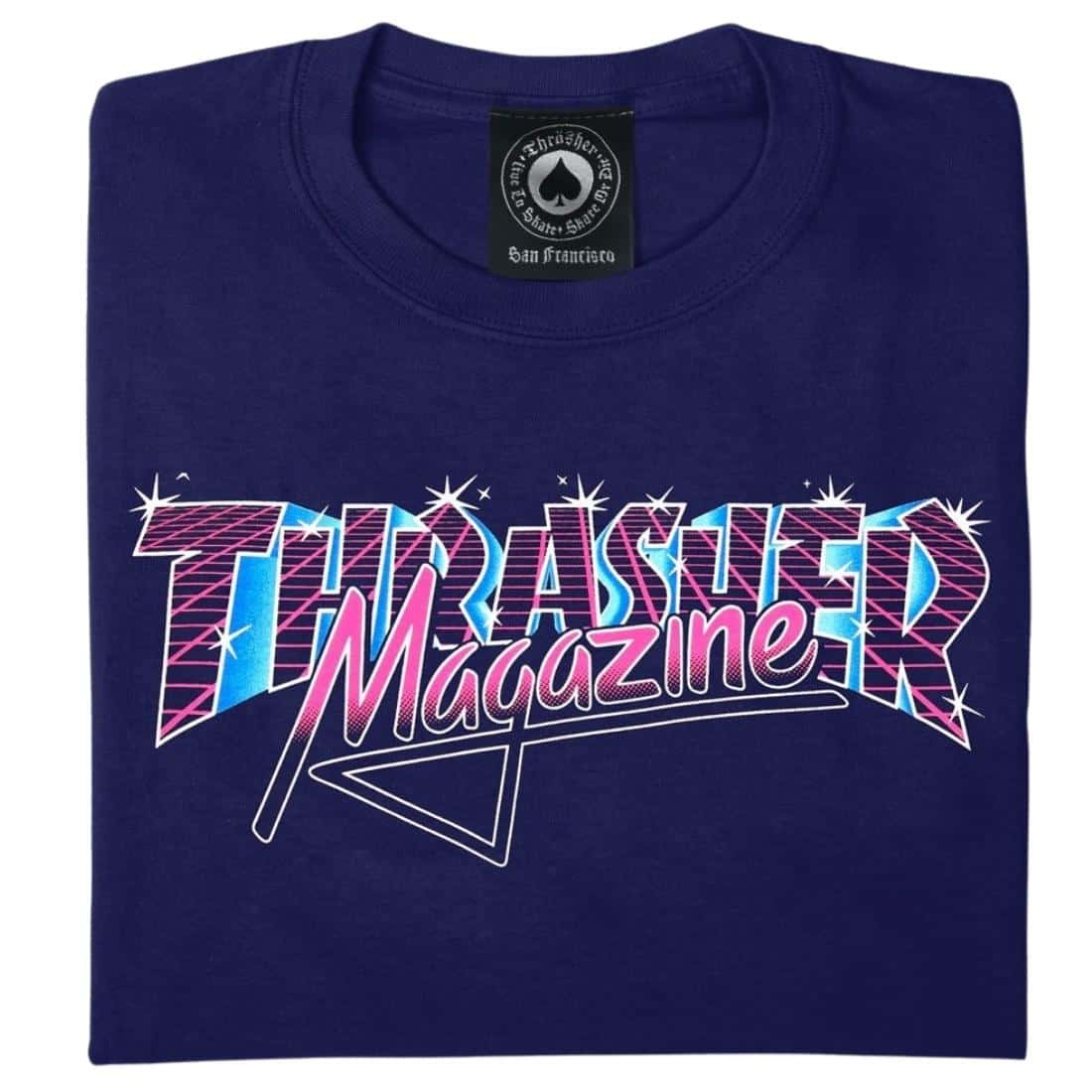 Thrasher Vice Logo T-Shirt - Navy Blue - Mens Graphic T-Shirt by Thrasher