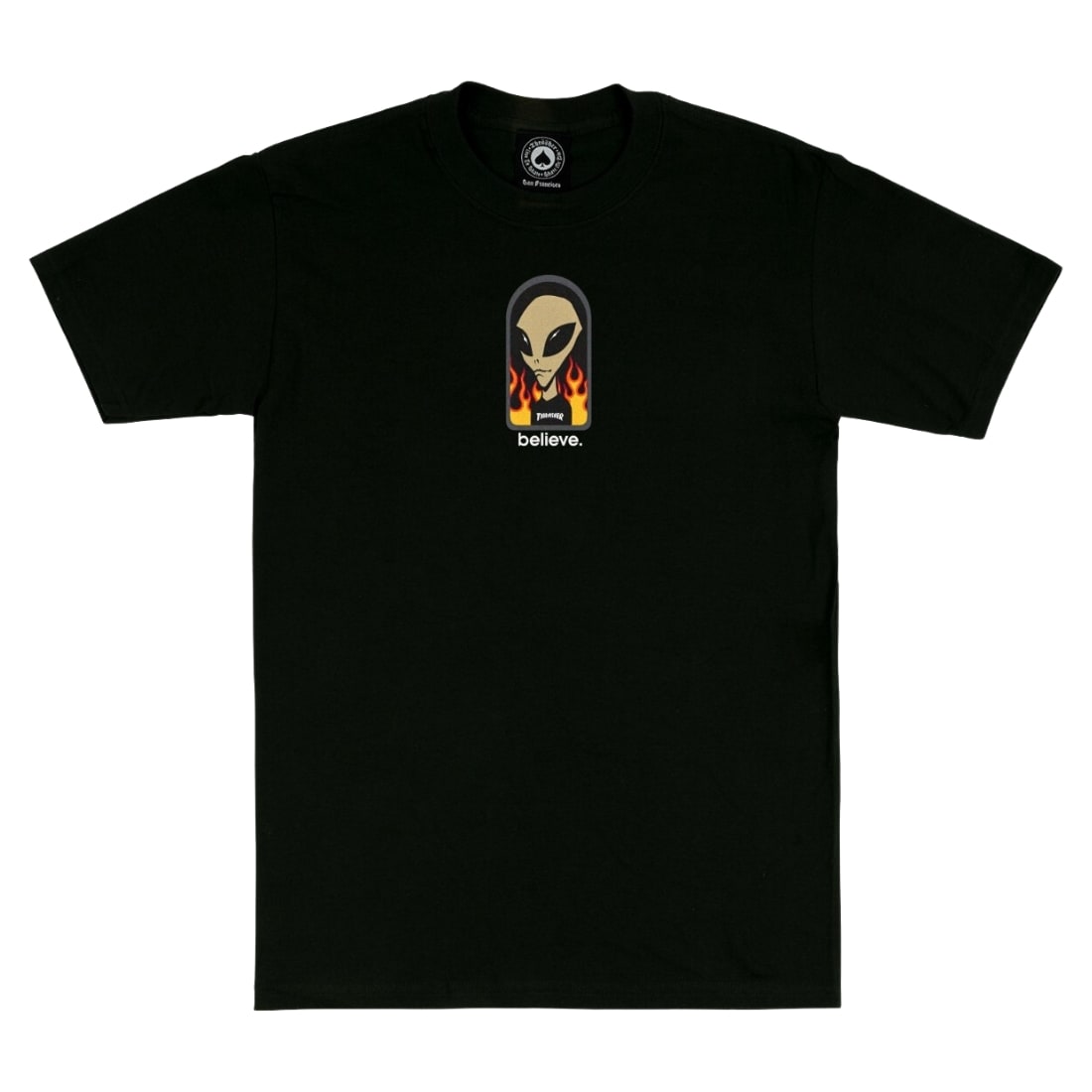 Thrasher X AWS Believe T-Shirt - Black