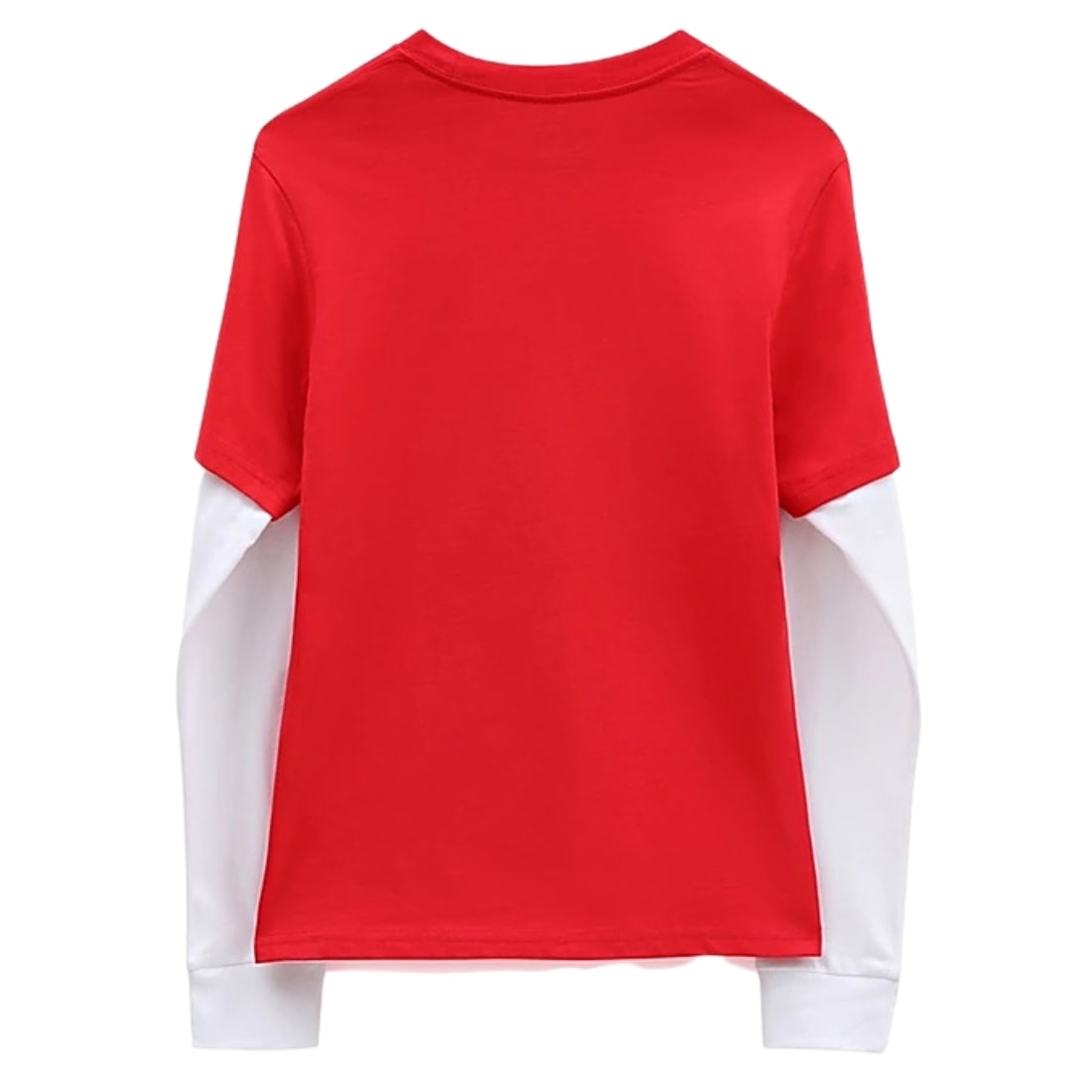 Vans Kids Reflective Checkerboard Boys Twofer Longsleeve T-Shirt - True Red - Boys Surf Brand T-Shirt by Vans