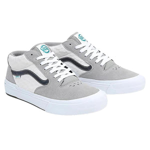Vans Bmx Style 114 Kevin Peraza Shoes - Grey White - Mens Skate Shoes by Vans
