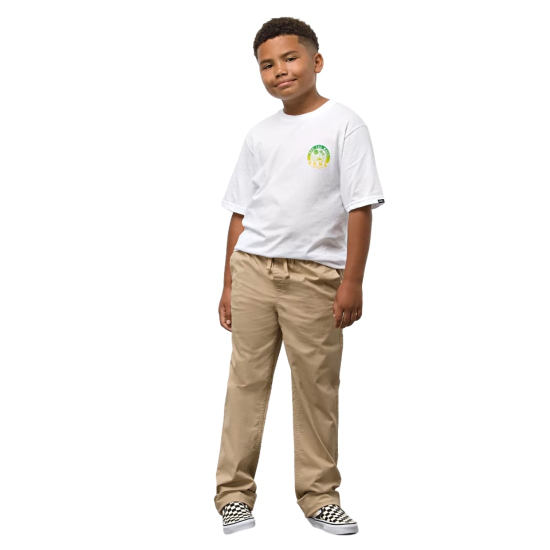 Vans Boys Range Elastic Waistband Jogger Trousers - Beige Khaki - Boys Joggers by Vans