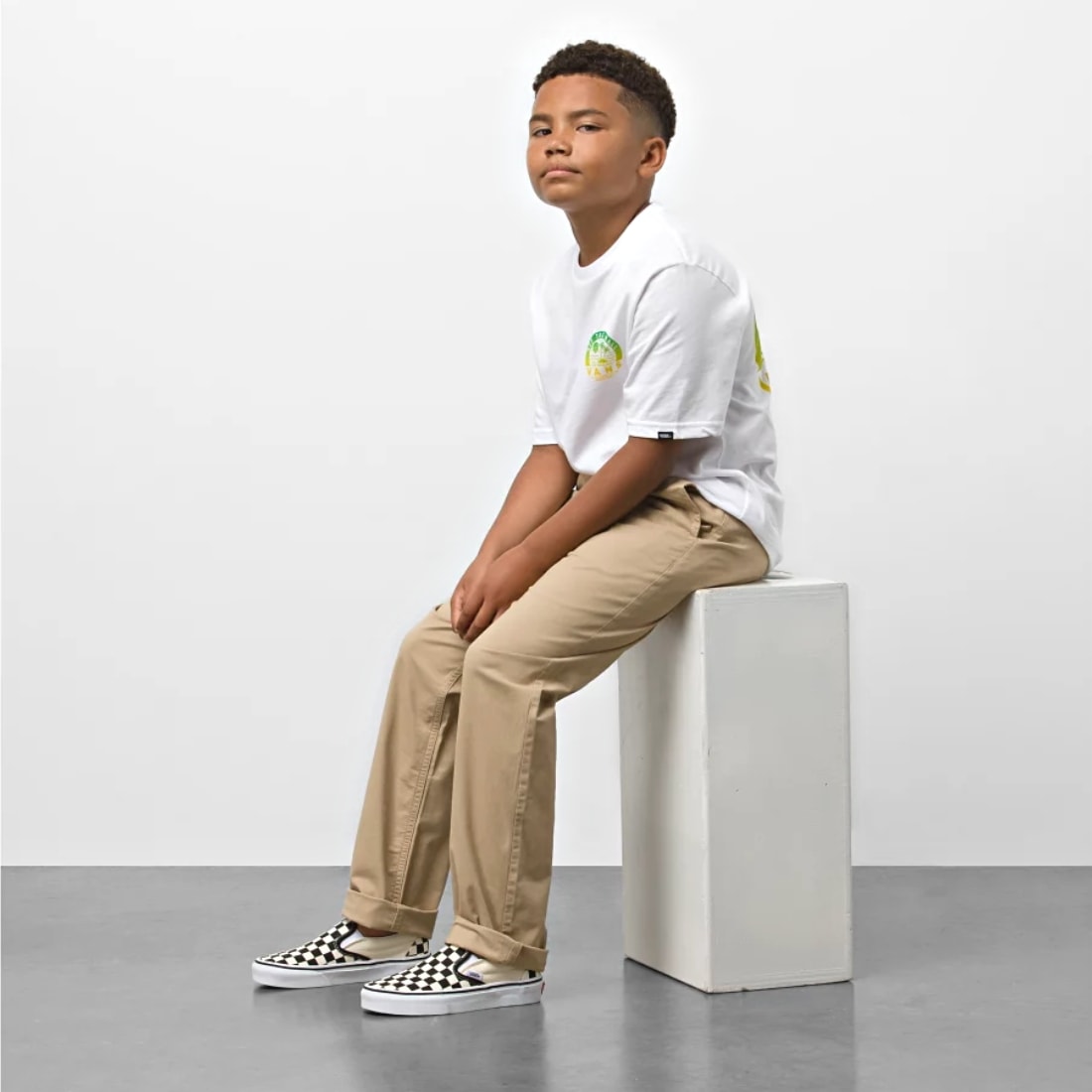 Vans Boys Range Elastic Waistband Jogger Trousers - Beige Khaki - Boys Joggers by Vans