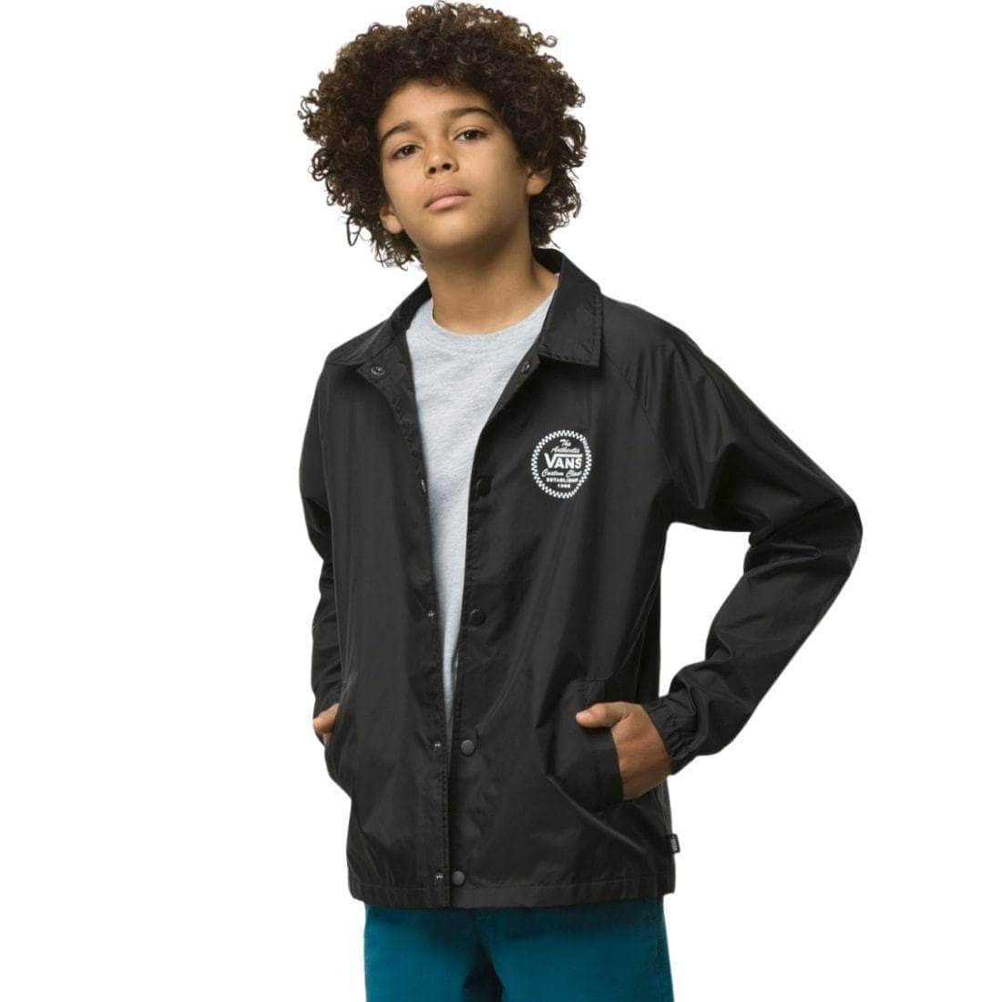Vans Youth Boys Torrey Windbreaker Rain Jacket - Black - Boys Windbreaker/Rain Jacket by Vans