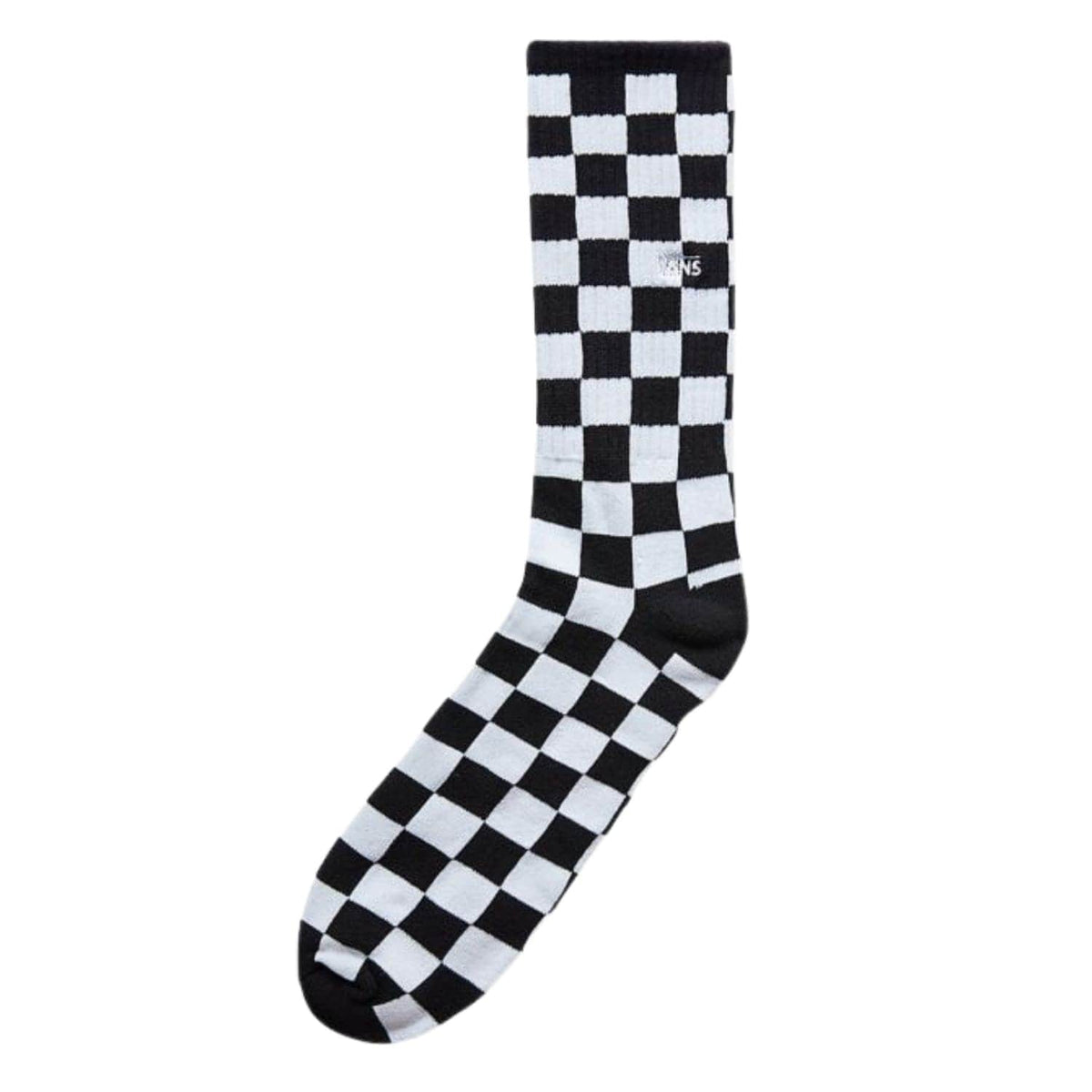 Vans Checkerboard Crew Socks Black White - Mens Crew Length Socks by Vans 8.5-12 UK