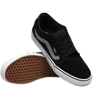 Vans Chukka Low Sidestripe Skate Shoes - Black/Gray/White - Mens Skate Shoes by Vans