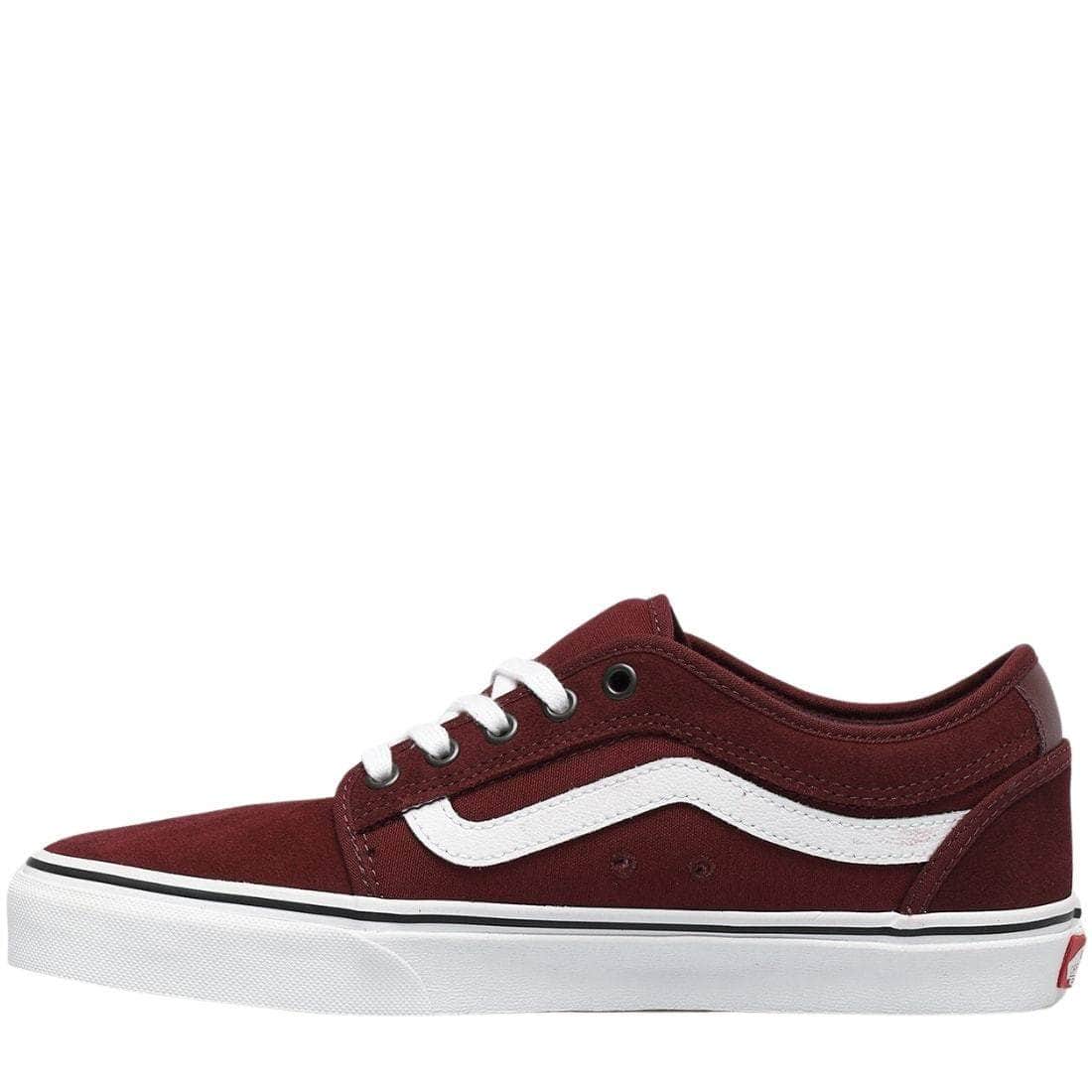 Vans Chukka Low Sidestripe Skate Shoes - Port/White - Mens Skate Shoes by Vans
