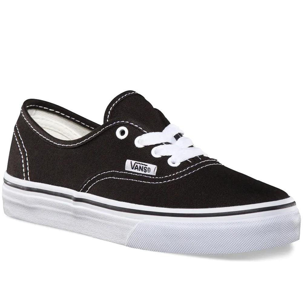 Vans Kids Authentic Skate Shoes Black True White