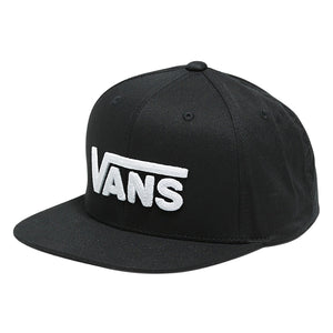 Vans Kids Drop V II Snapback Cap - Black/White - Boys Snapback Cap by Vans One Size