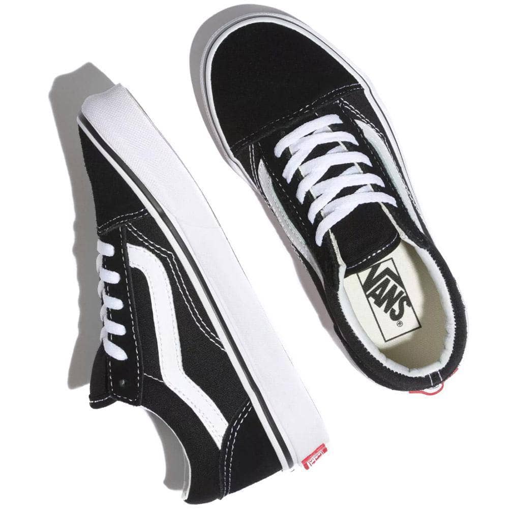 Vans Kids Old Skool Skate Shoes - Black/True White