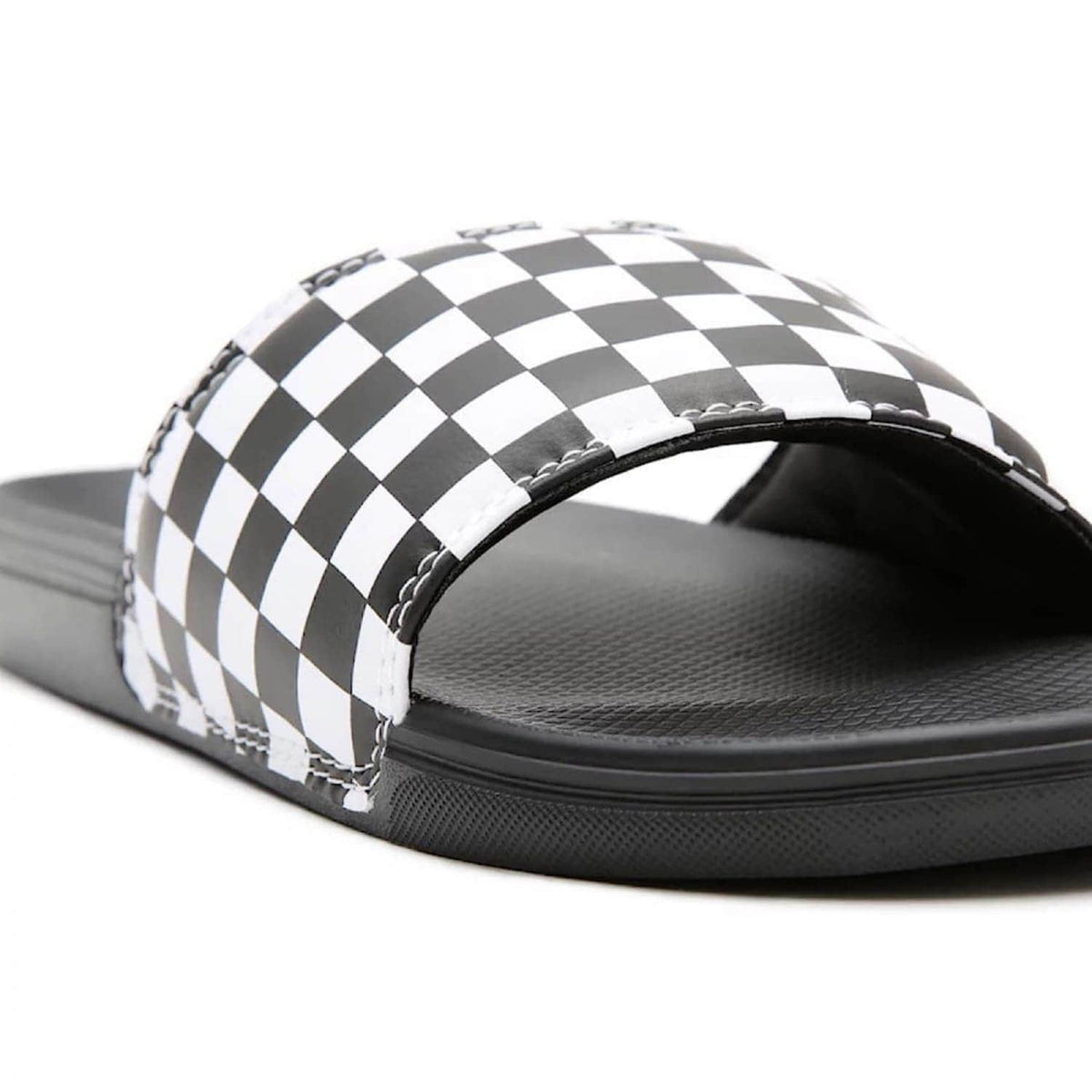 Vans La Costa Slide-On Sandals - (Checkerboard) True White/Black - Mens Flip Flops by Vans