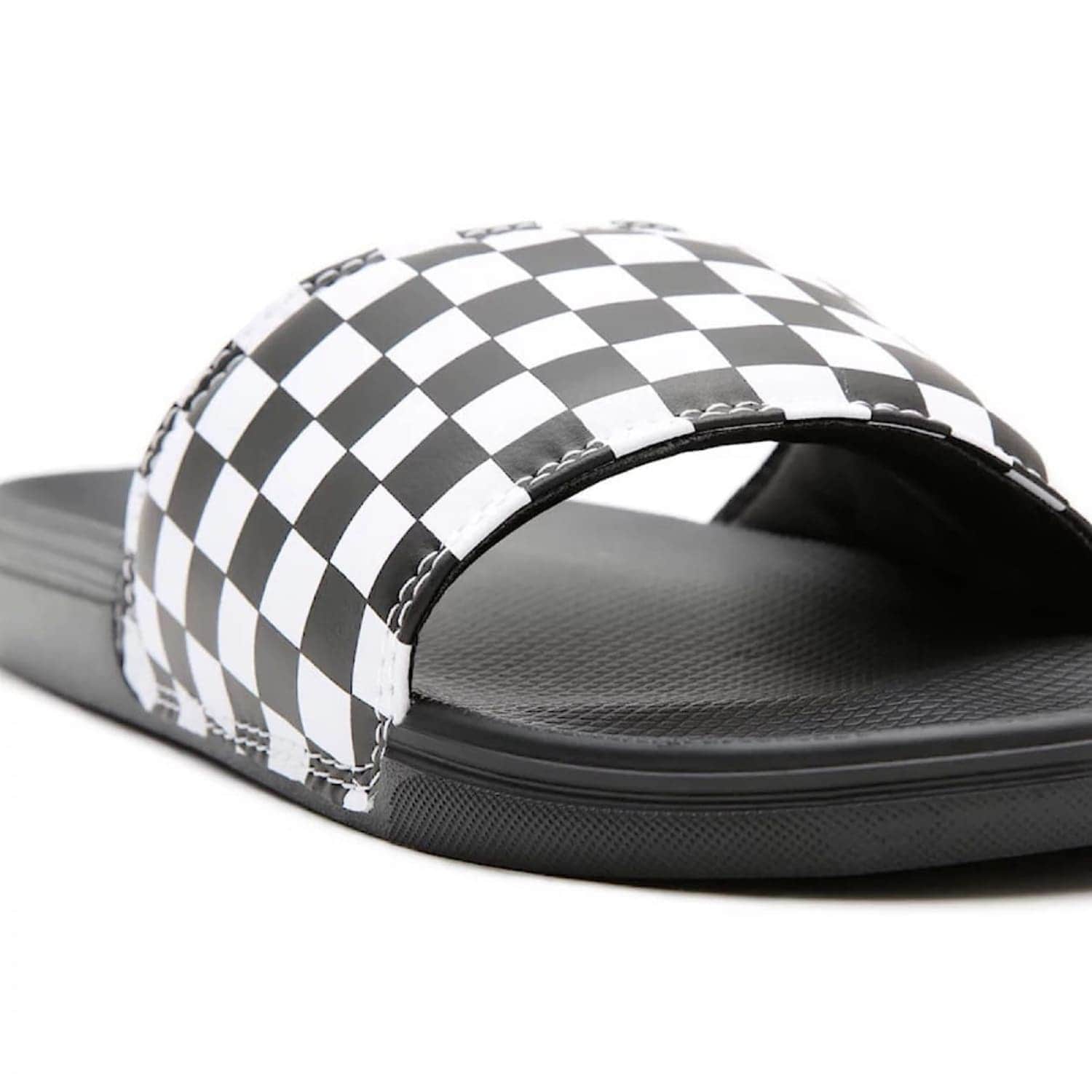 Vans La Costa Slide-On Sandals - (Checkerboard) True White/Black - Mens Flip Flops by Vans