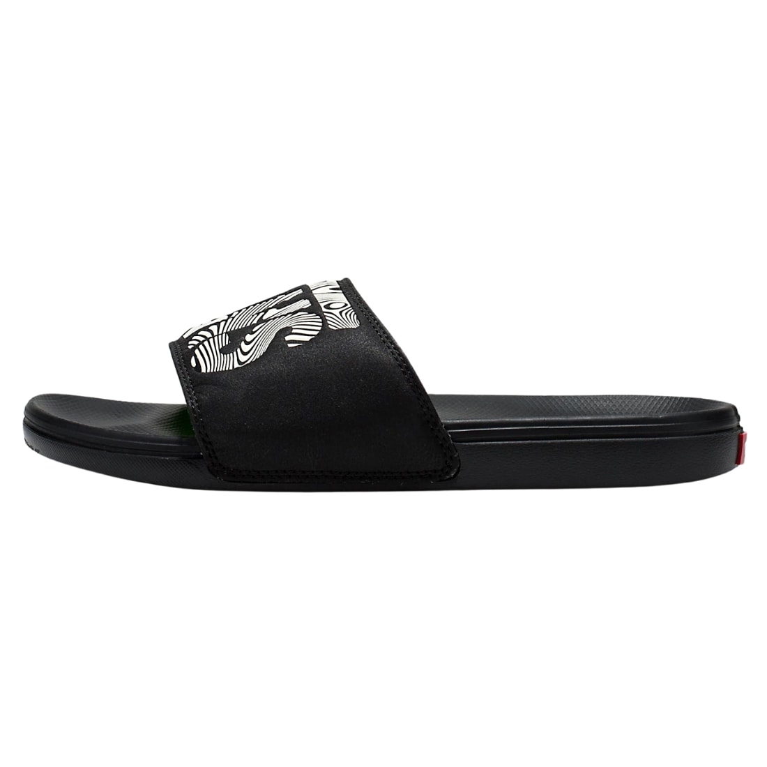 Vans La Costa Slide Sandals - Trippy Grain Black/Black - Mens Flip Flops by Vans