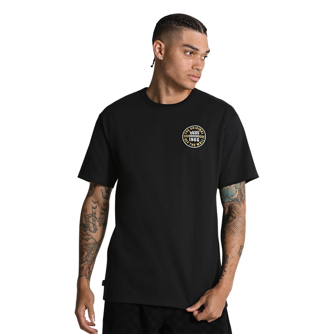 Vans Off The Wall Checker Circle T-Shirt - Black - Mens Graphic T-Shirt by Vans