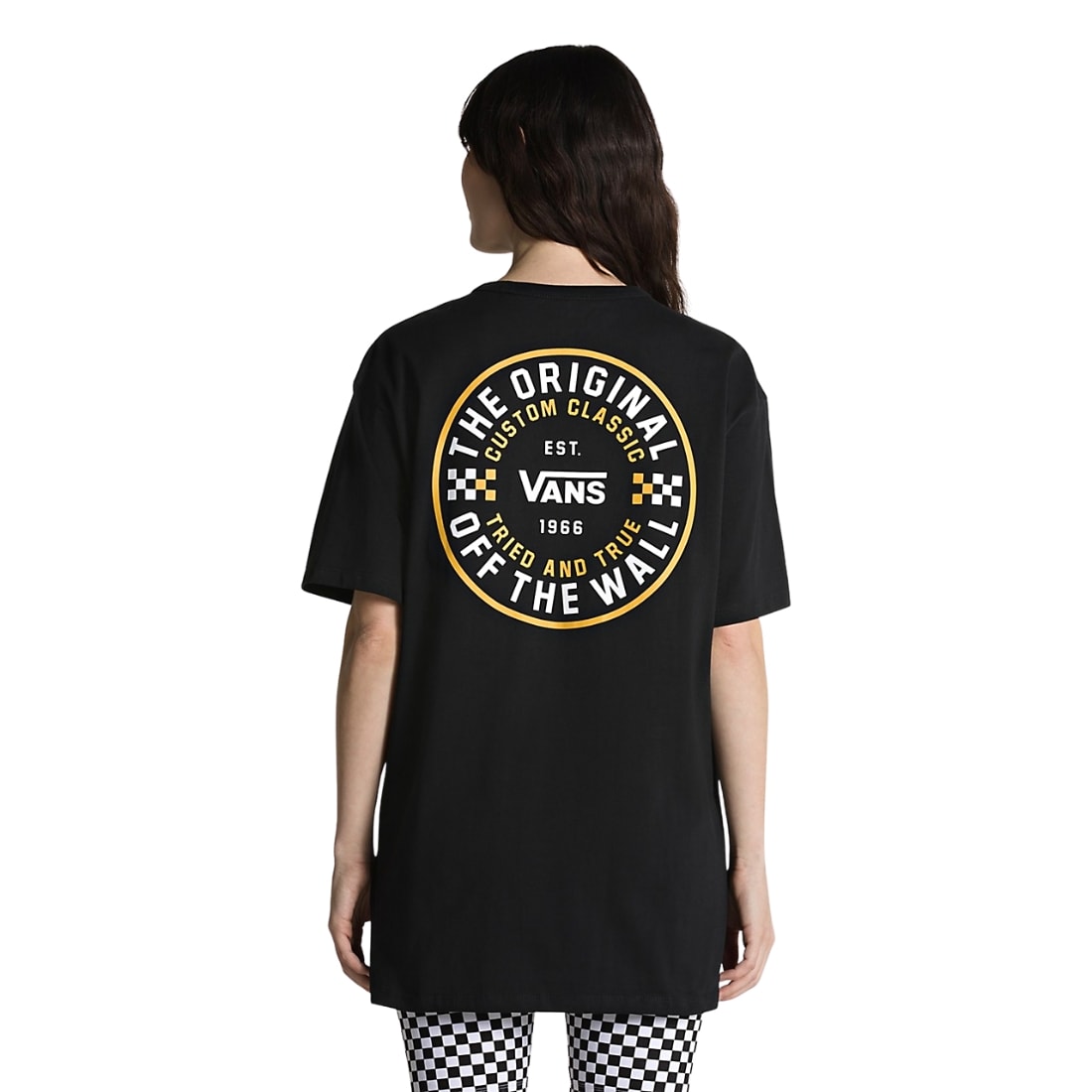 Vans Off The Wall Checker Circle T-Shirt - Black - Mens Graphic T-Shirt by Vans