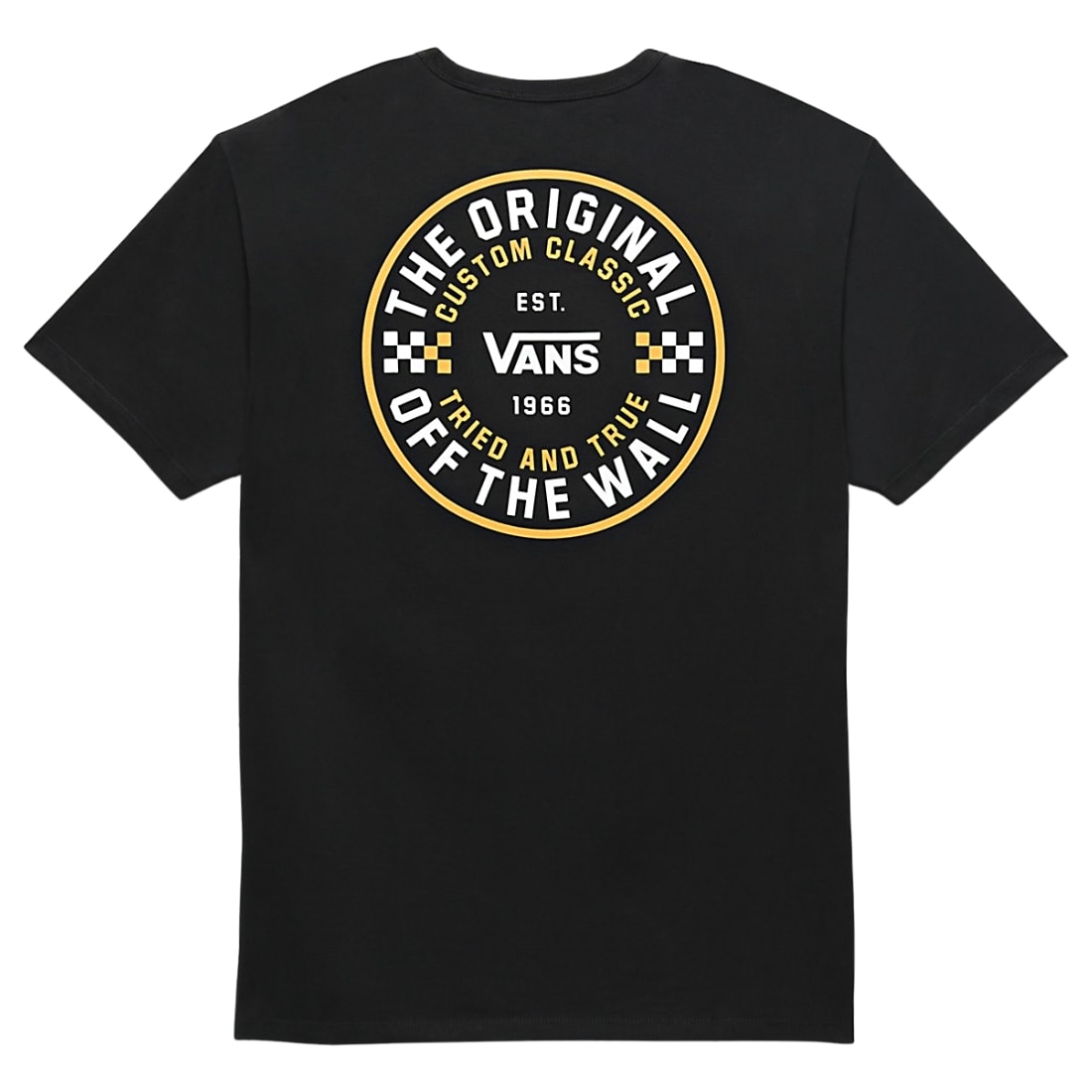Vans Off The Wall Checker Circle T-Shirt - Black - Mens Graphic T-Shirt by Vans
