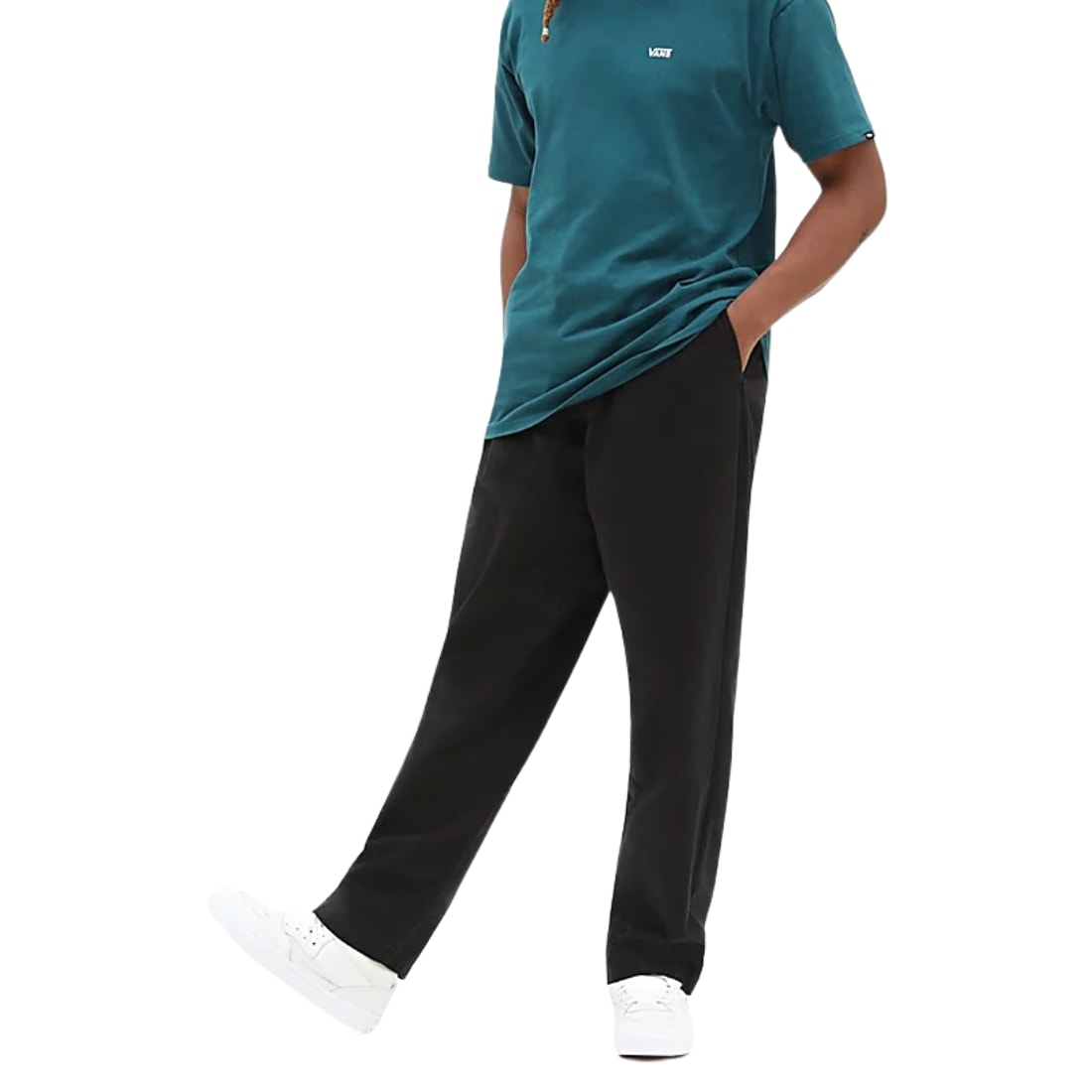 Vans Range Baggy Tapered Elastic Waist Trousers - Black - Mens Chino Pants/Trousers by Vans
