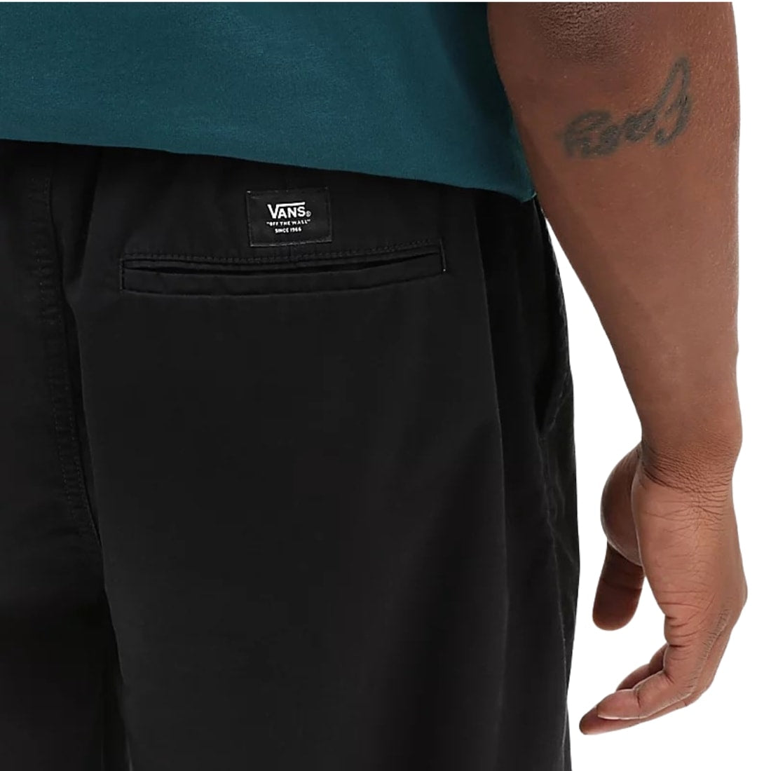 Vans Range Baggy Tapered Elastic Waist Trousers - Black - Mens Chino Pants/Trousers by Vans