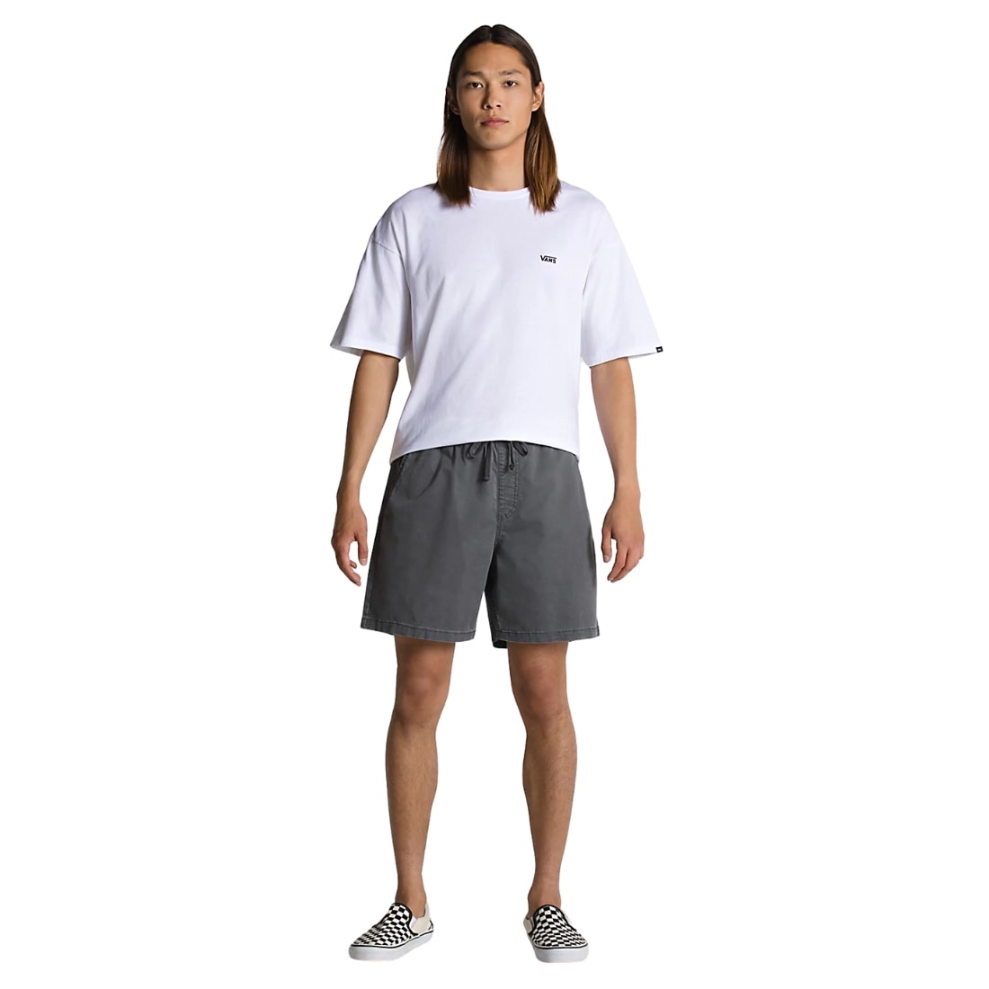 Vans Range Salt Wash Relaxed Elastic Waistband Shorts - Asphalt - Mens Walk Shorts by Vans
