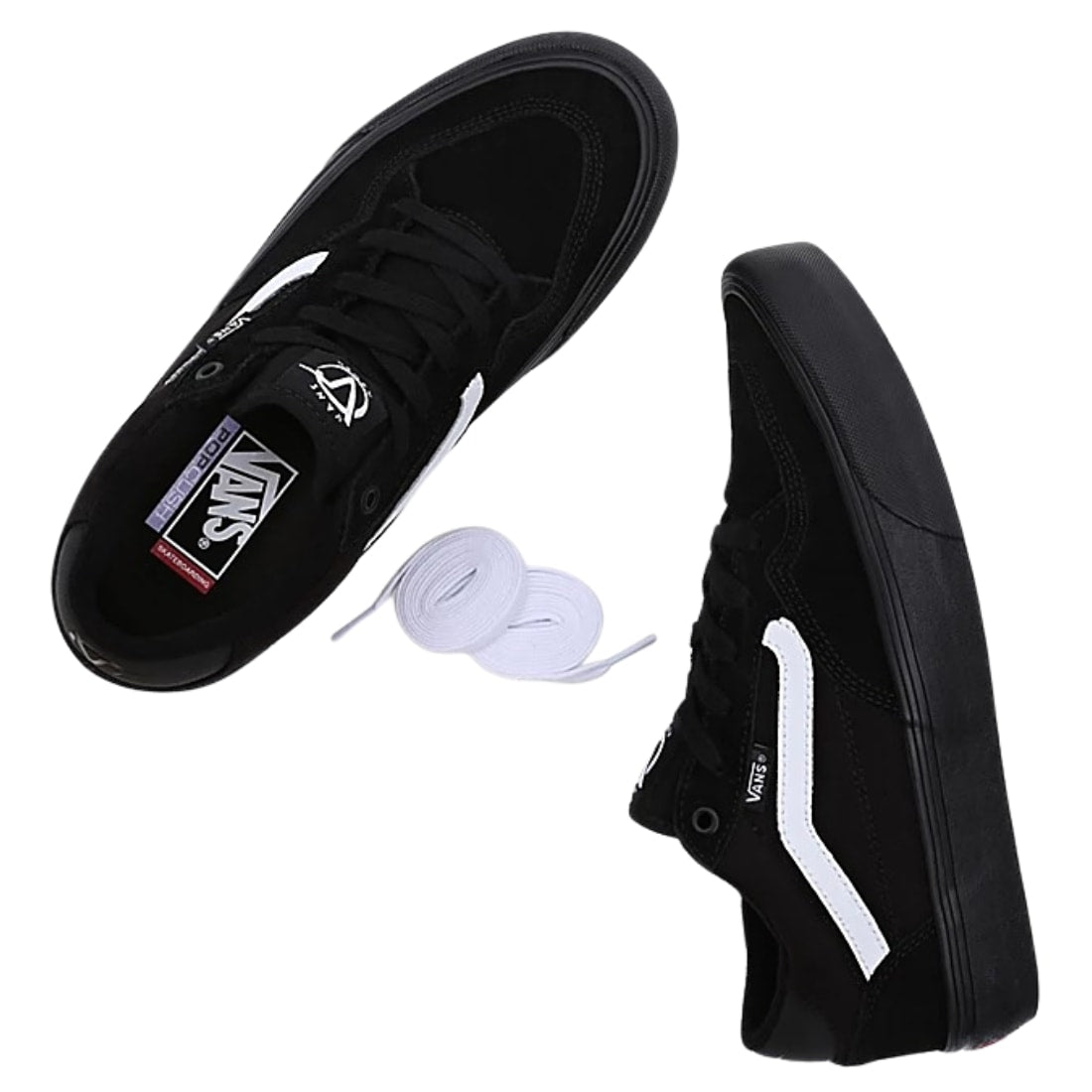 Vans Rowan Skate Shoes - Black/Black/White