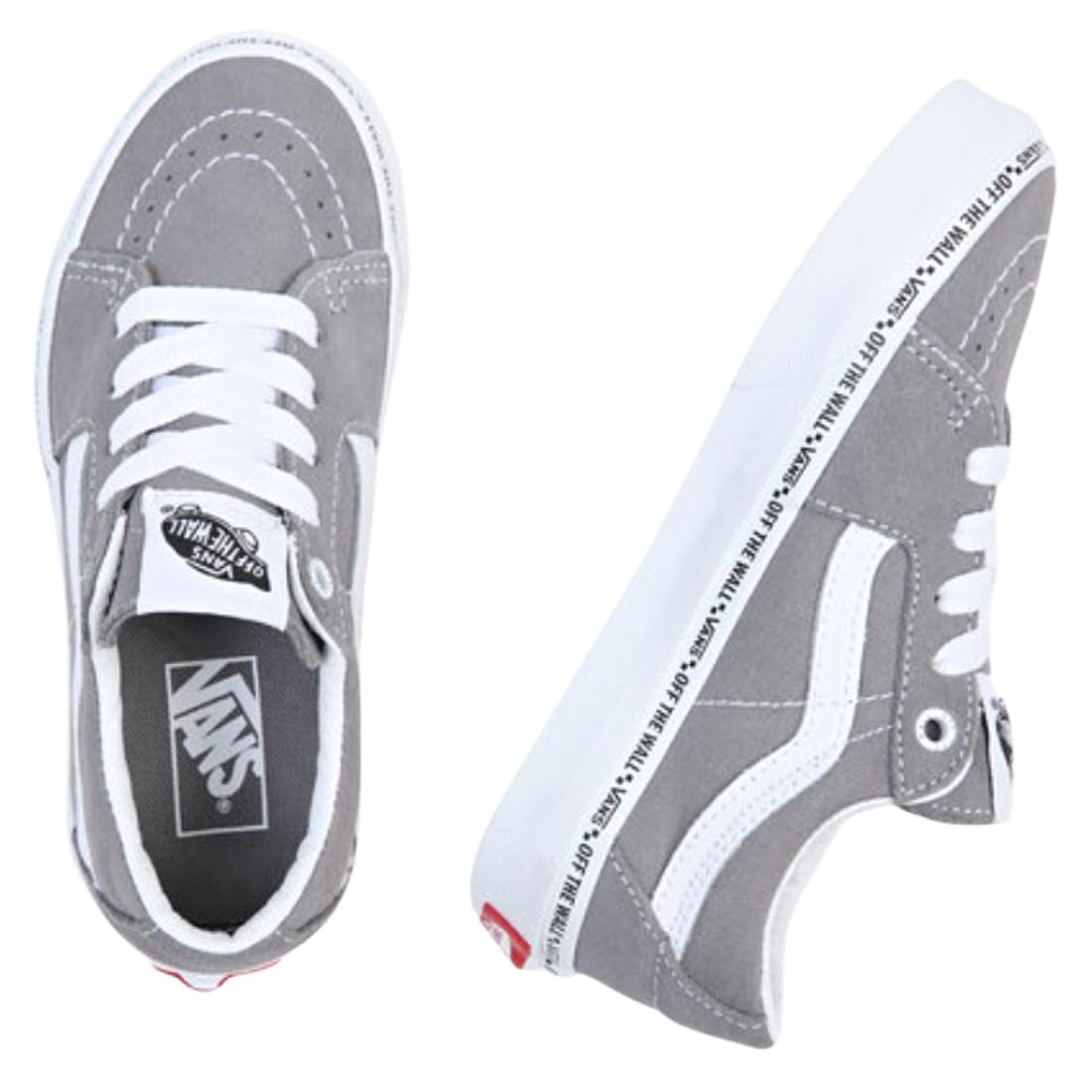 Vans Sk8-Low Kids Skate Shoes - Mini Vans Frost Grey - Boys Skate Shoes by Vans