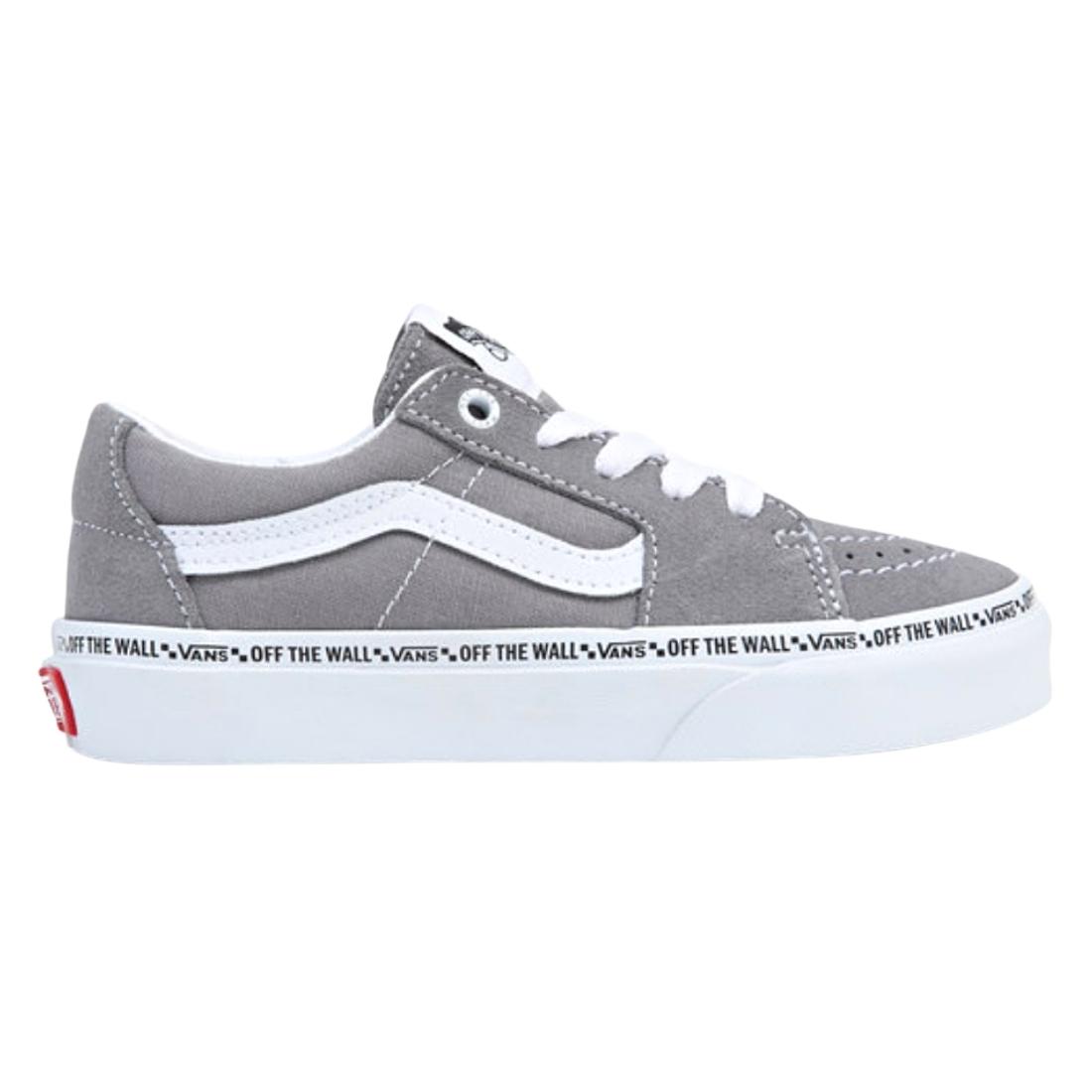 Vans Sk8-Low Kids Skate Shoes - Mini Vans Frost Grey - Boys Skate Shoes by Vans