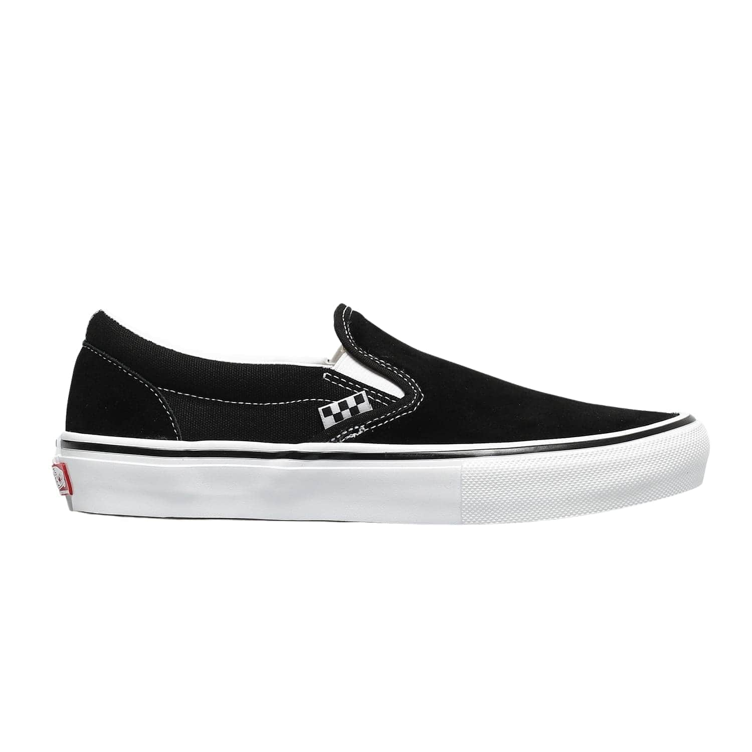 Vans Skate Slip On Skate Shoes - Black/White - Mens Slip On Trainers by Vans