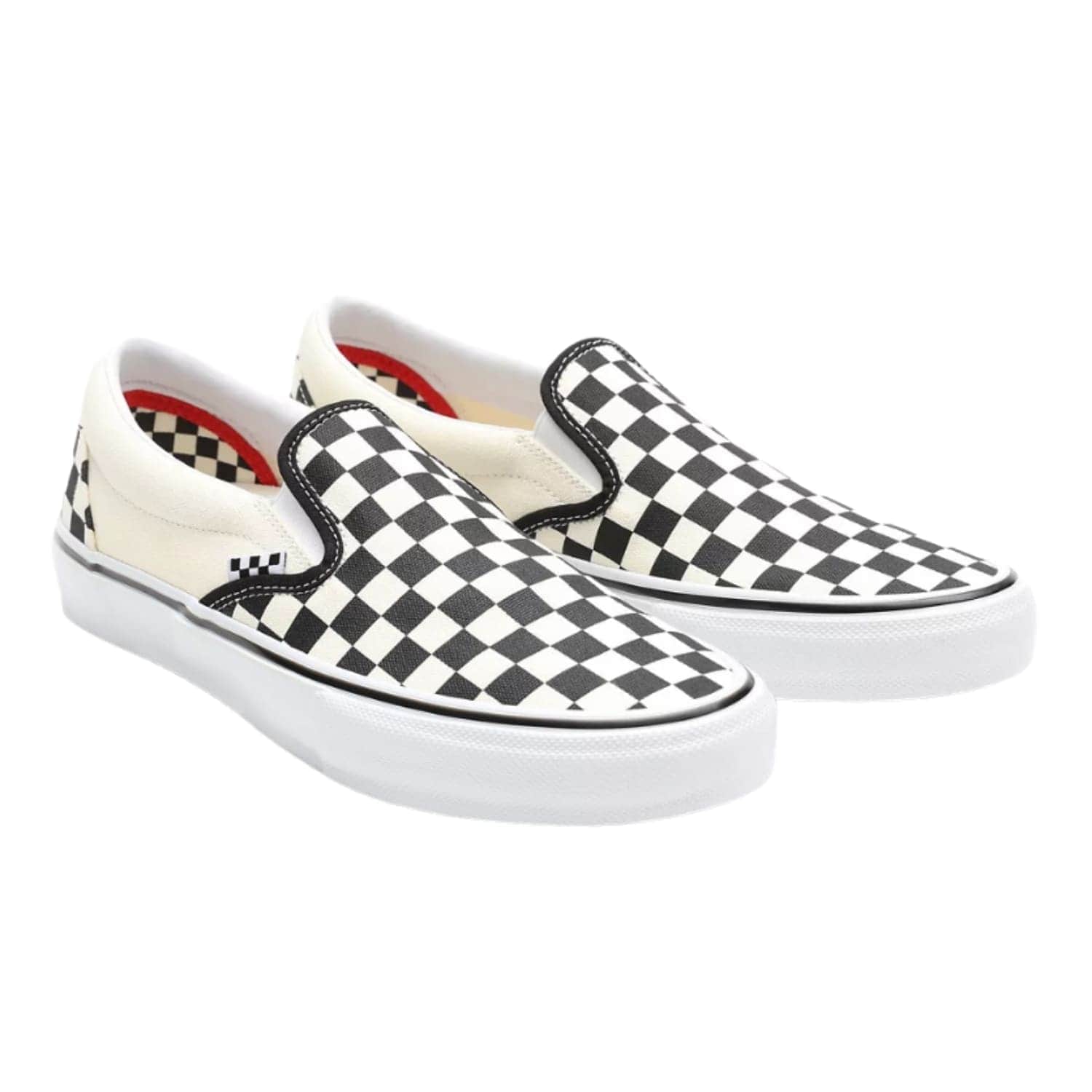 Vans Skate Slip-On (Checkerboard) - Black/Off White - Mens Slip On Trainers by Vans