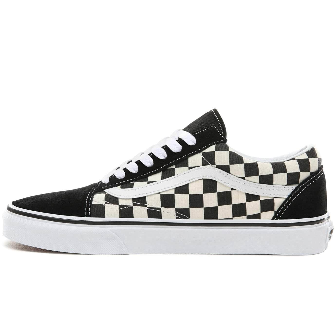 Vans Old Skool Skate Shoes - (Primary Check) Black/White - Mens Skate Shoes by Vans