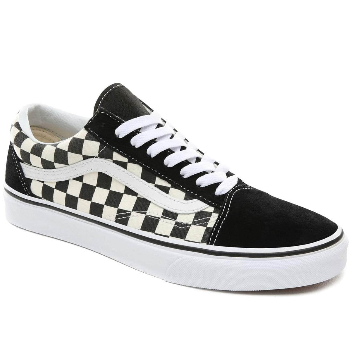Vans Old Skool Skate Shoes - (Primary Check) Black/White - Mens Skate Shoes by Vans