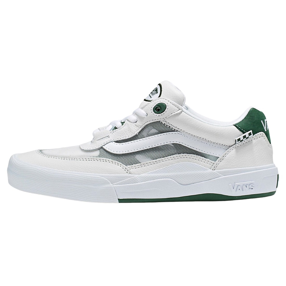 Vans Wayvee Skate Shoes - White/Green - Mens Skate Shoes by Vans
