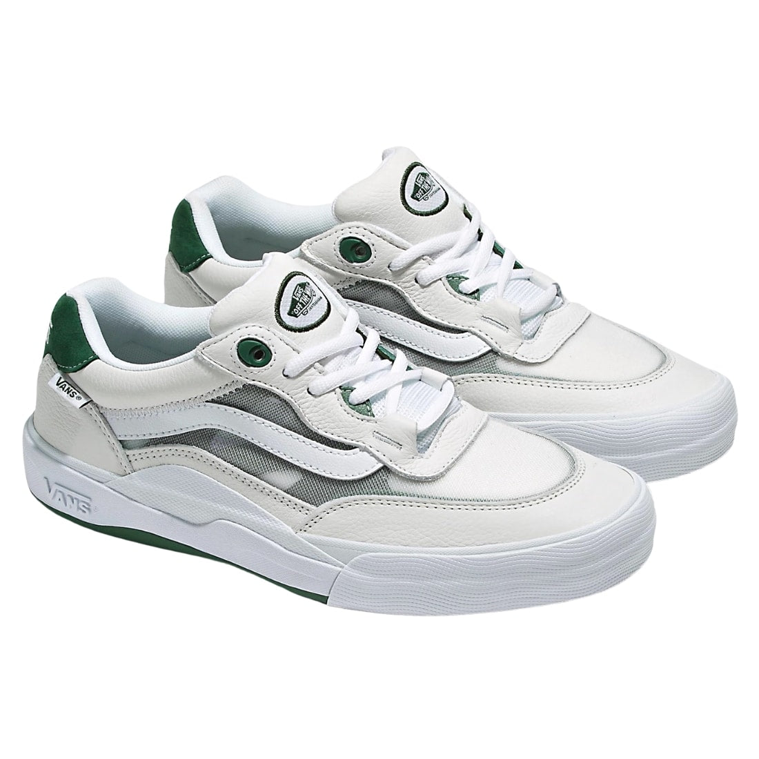 Vans Wayvee Skate Shoes - White/Green - Mens Skate Shoes by Vans
