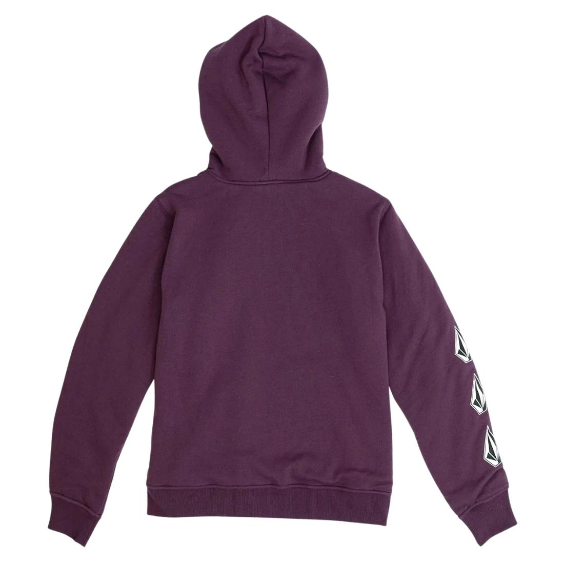 Volcom Boys Iconic Stone Lined Sherpa Zip Up Kids Hoodie - Mulberry - Boys Zip Up Hoodie by Volcom