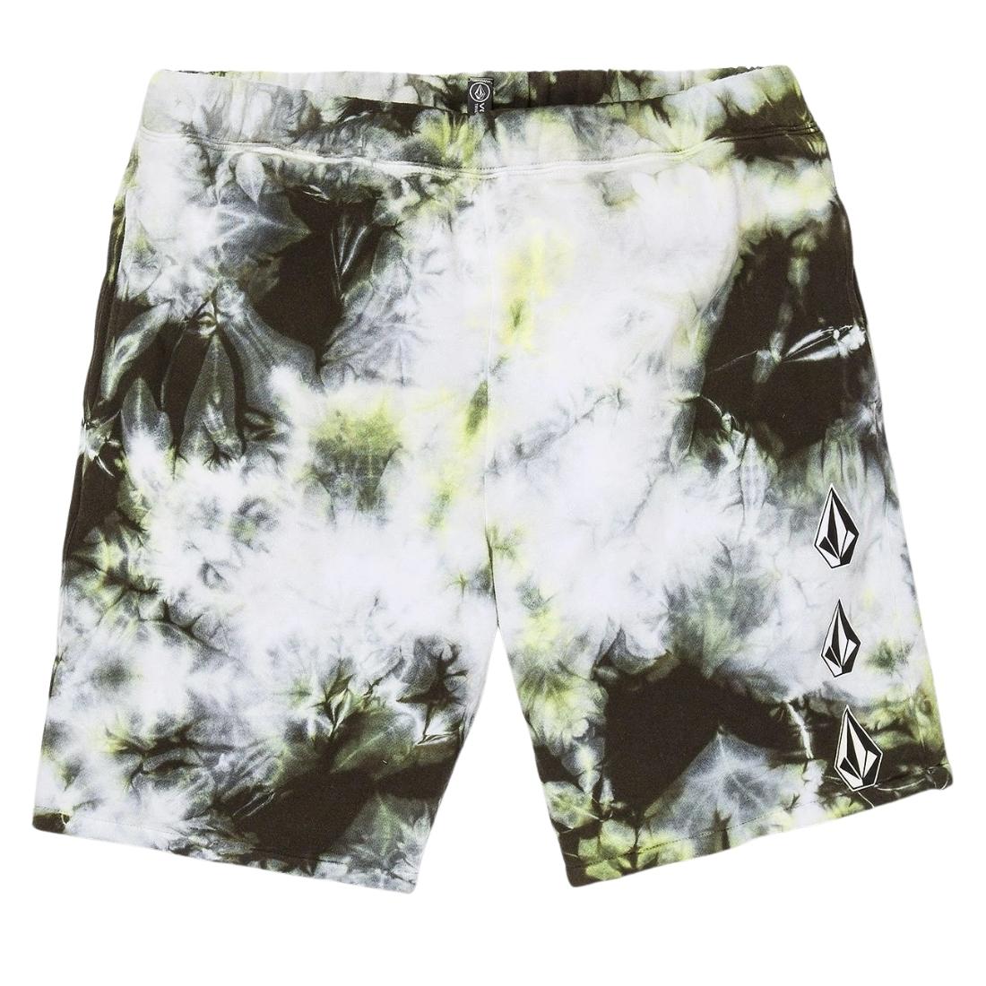 Volcom Iconic Stone Plus Fleece Short - Lime Tie Dye - Mens Gym Shorts by Volcom