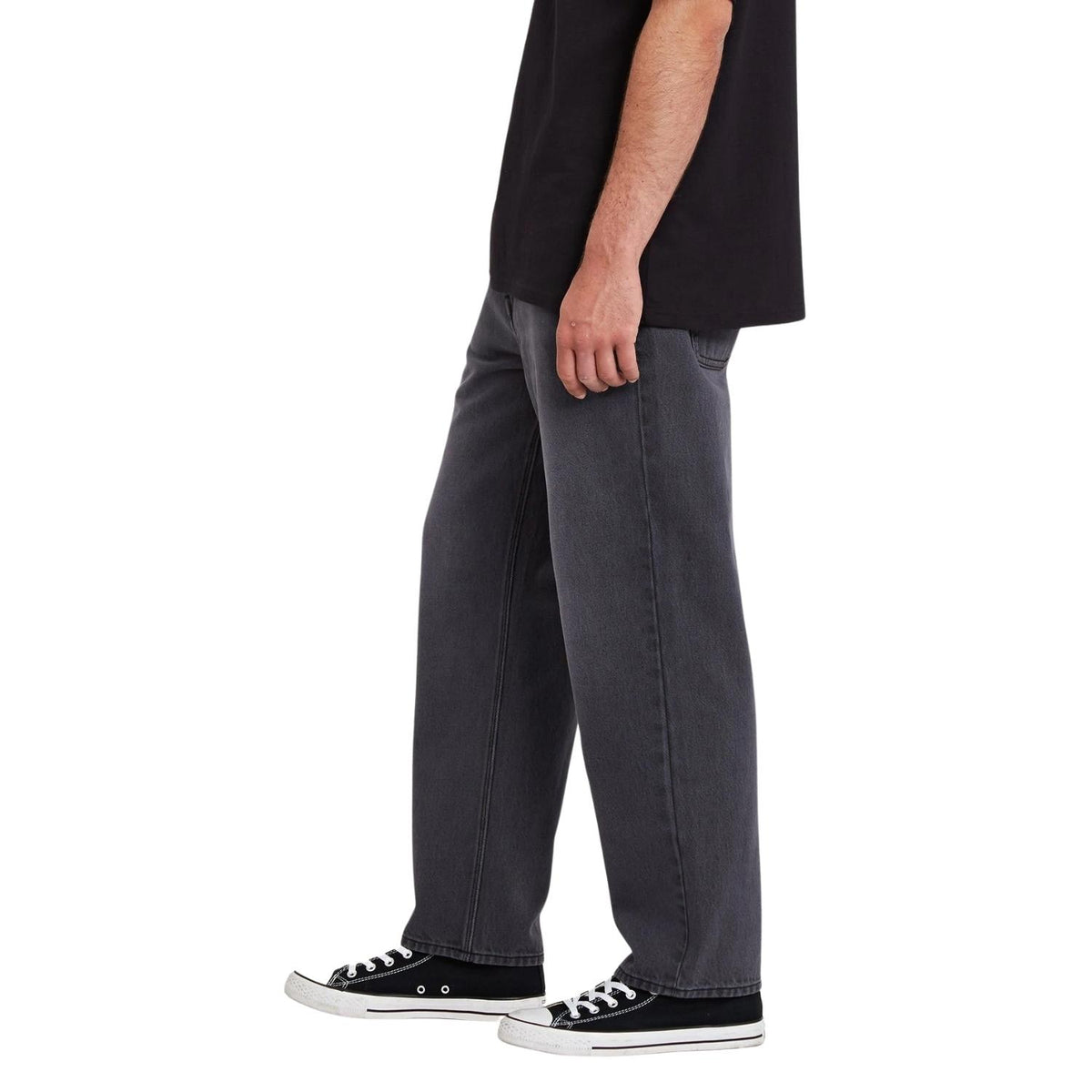 Volcom Modown Tapered Denim Jeans - Fade To Black