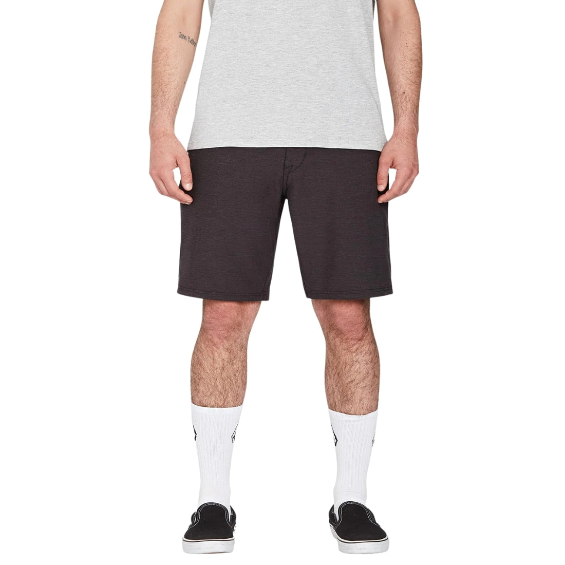 Volcom Slub Frickin Cross Shred 20" Shorts - Black - Mens Hybrid Shorts by Volcom